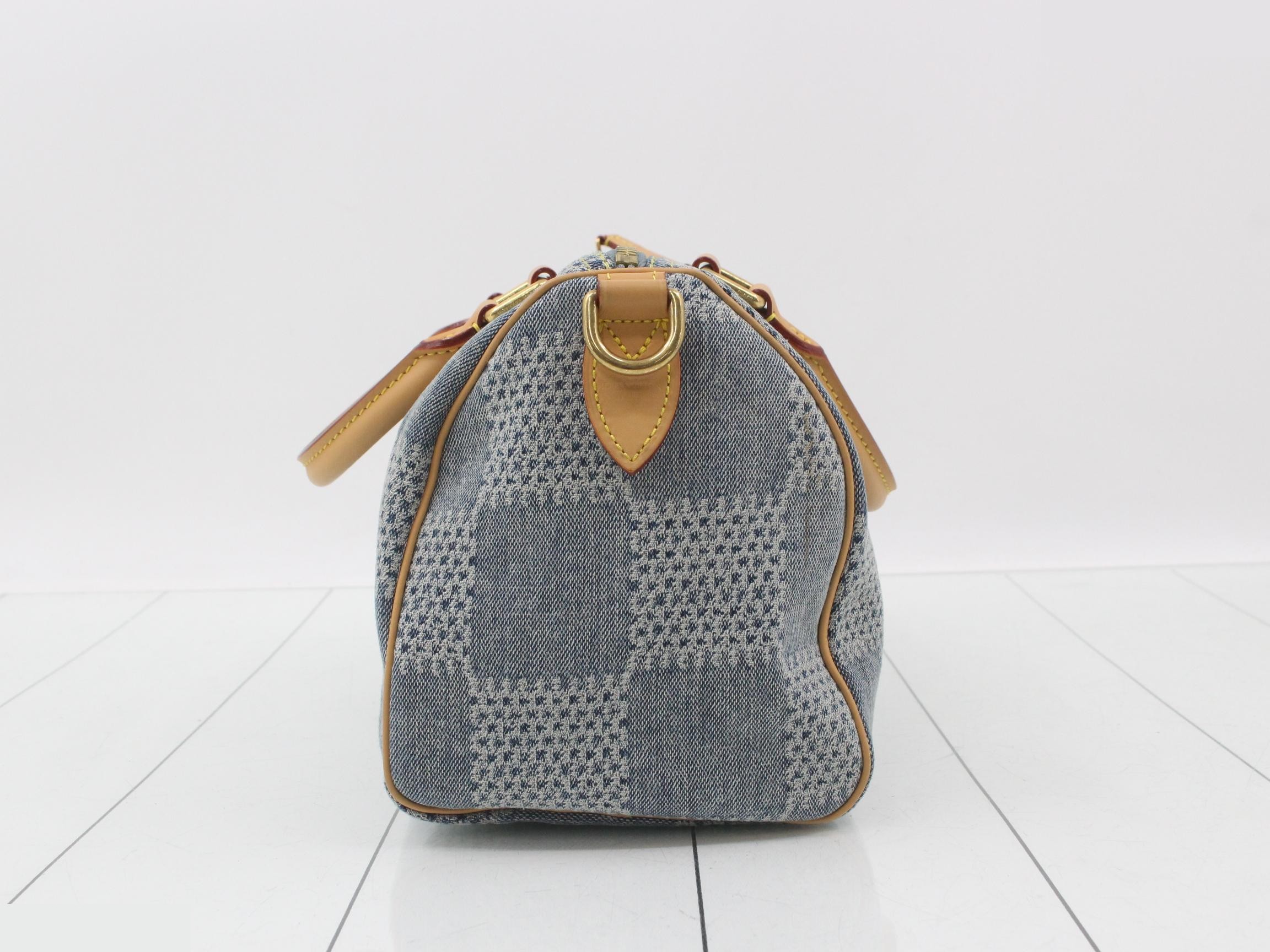 Damier denim Speedy Bandoulière 25 2-way handbag — view 3