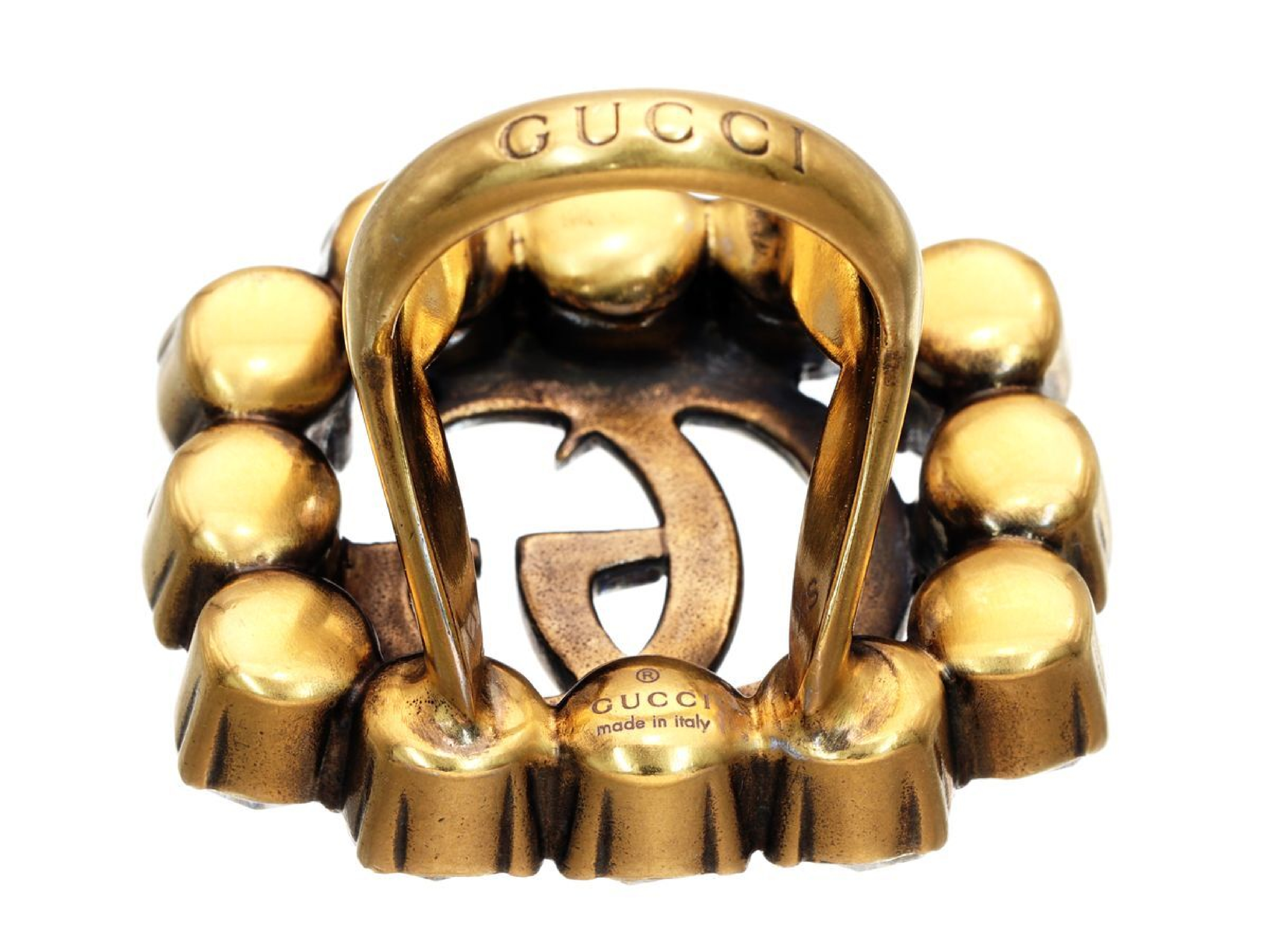 Marmont Double G XS Rhinestone GP Ring 23.2g — view 3