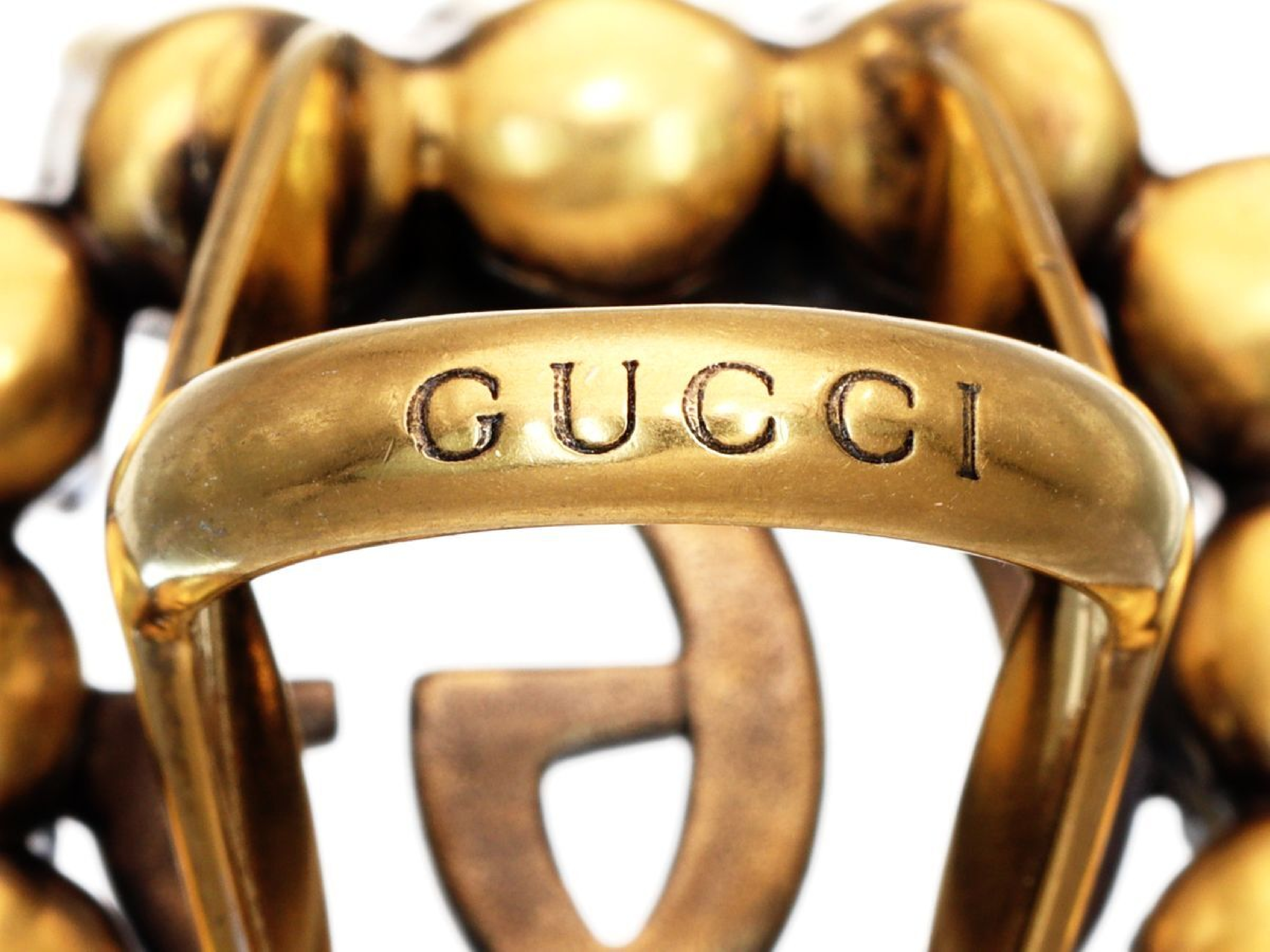 Marmont Double G XS Rhinestone GP Ring 23.2g — view 6