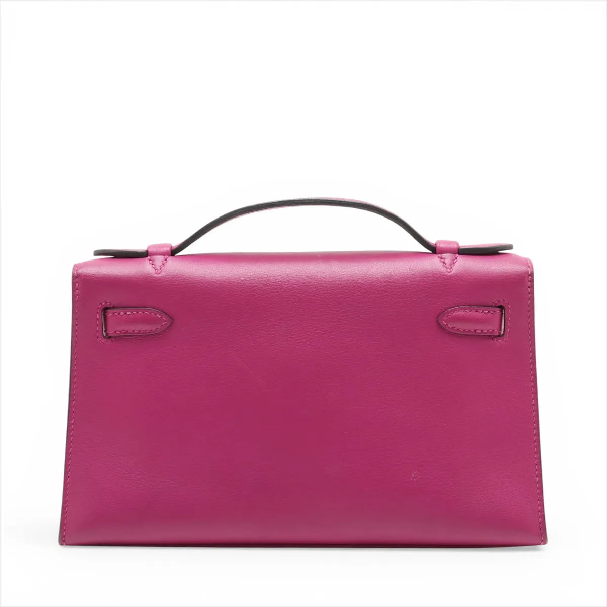 [Individually wrapped] Hermes Pochette Kelly Vaux Swift Rose Purple Silver Hardware C:2018 — view 2