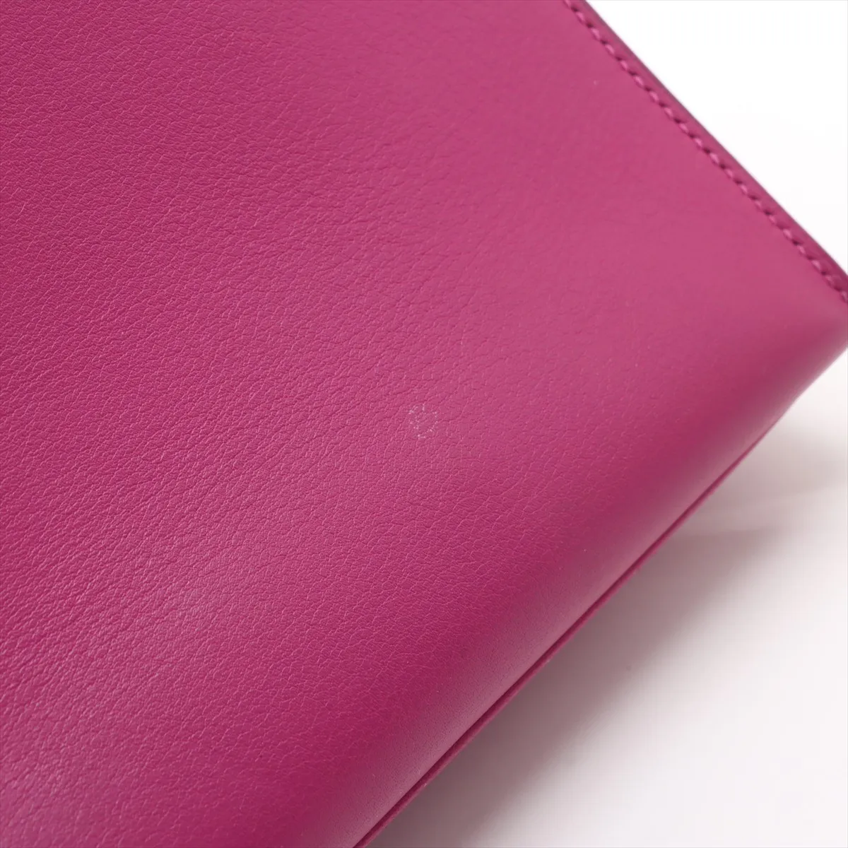 [Individually wrapped] Hermes Pochette Kelly Vaux Swift Rose Purple Silver Hardware C:2018 — view 15