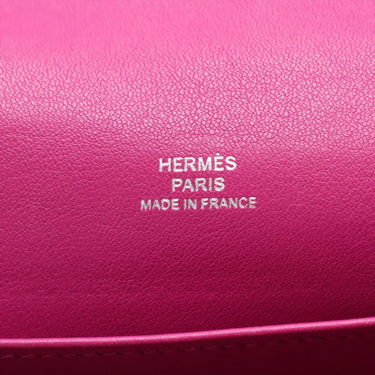 [Individually wrapped] Hermes Pochette Kelly Vaux Swift Rose Purple Silver Hardware C:2018 — view 9