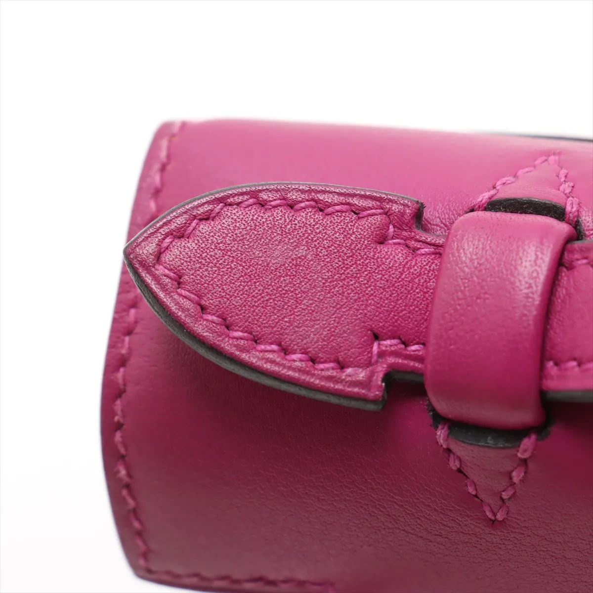 [Individually wrapped] Hermes Pochette Kelly Vaux Swift Rose Purple Silver Hardware C:2018 — view 10