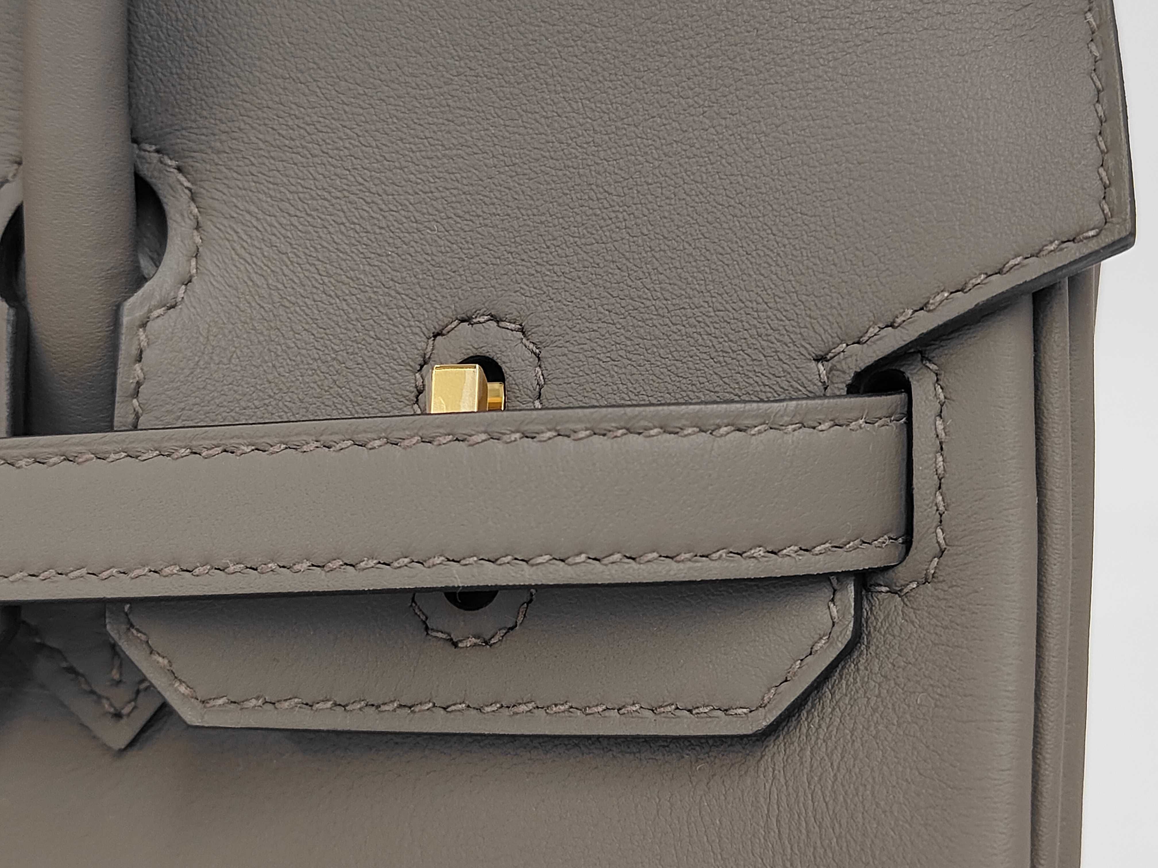 Birkin 25 Swift Etoupe Gold Hardware G Stamp Handbag Brand New Handbag — view 8
