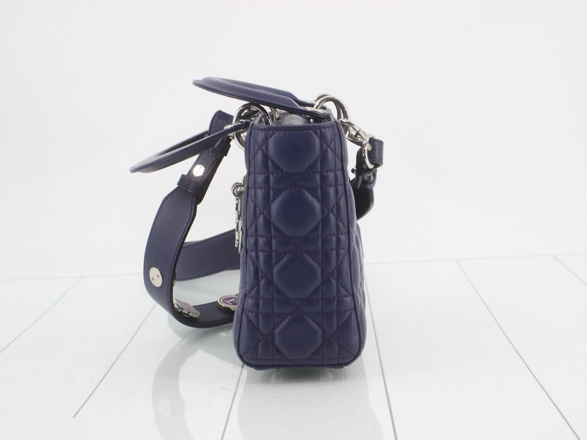 Lady Dior Cannage Lamb 2-Way Shoulder/Handbag — view 3