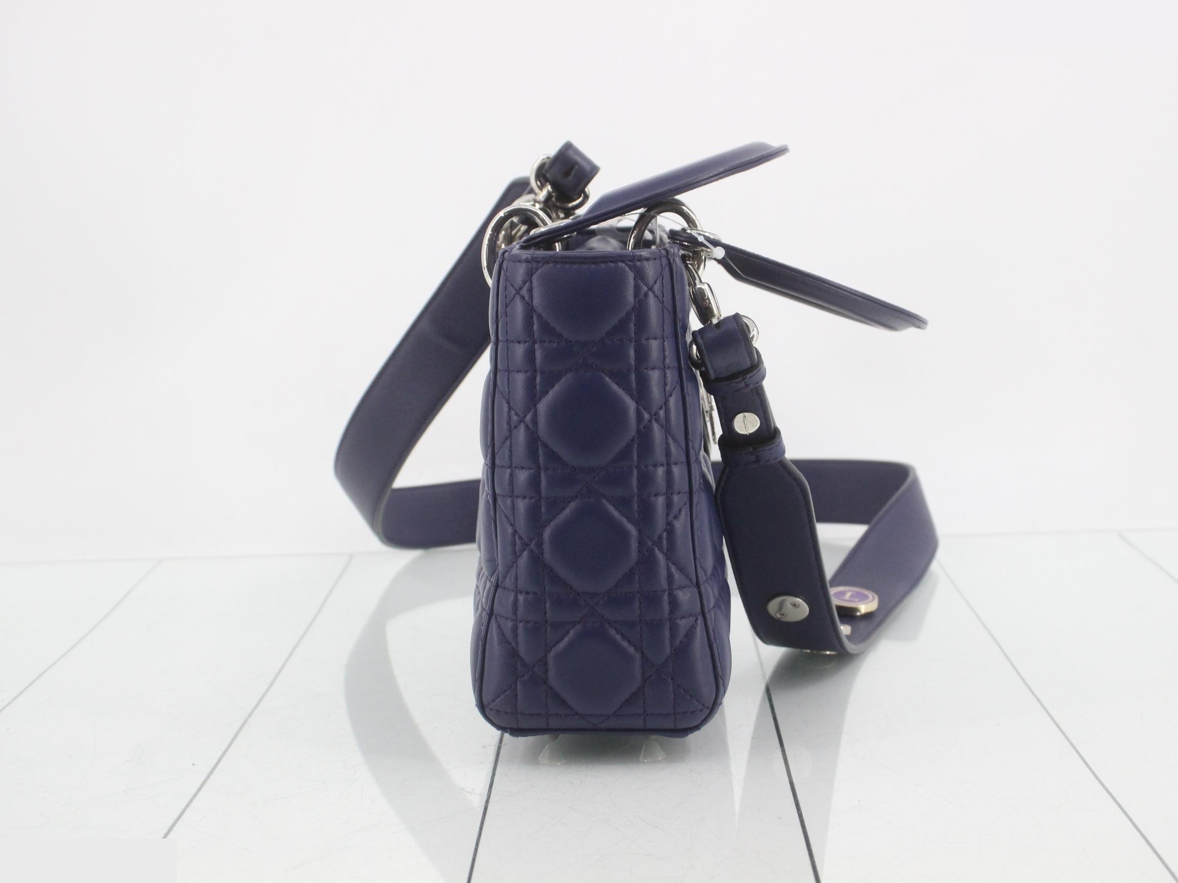 Lady Dior Cannage Lamb 2-Way Shoulder/Handbag — view 4