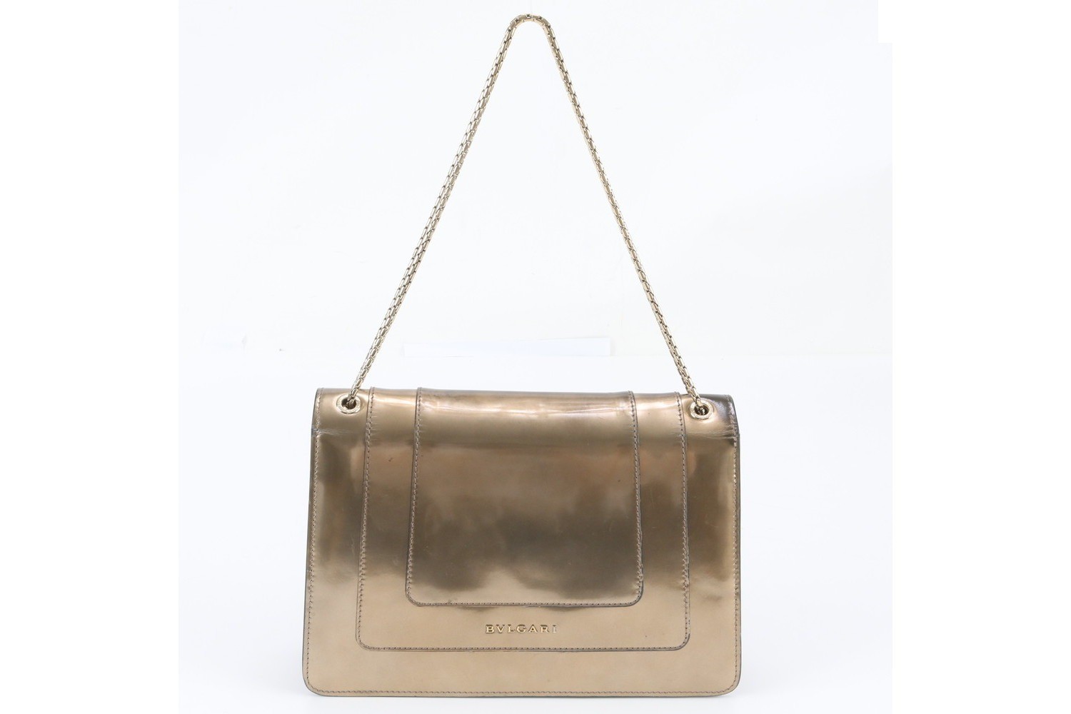 Serpenti Chain Leather 2-Way Shoulder Bag — view 3
