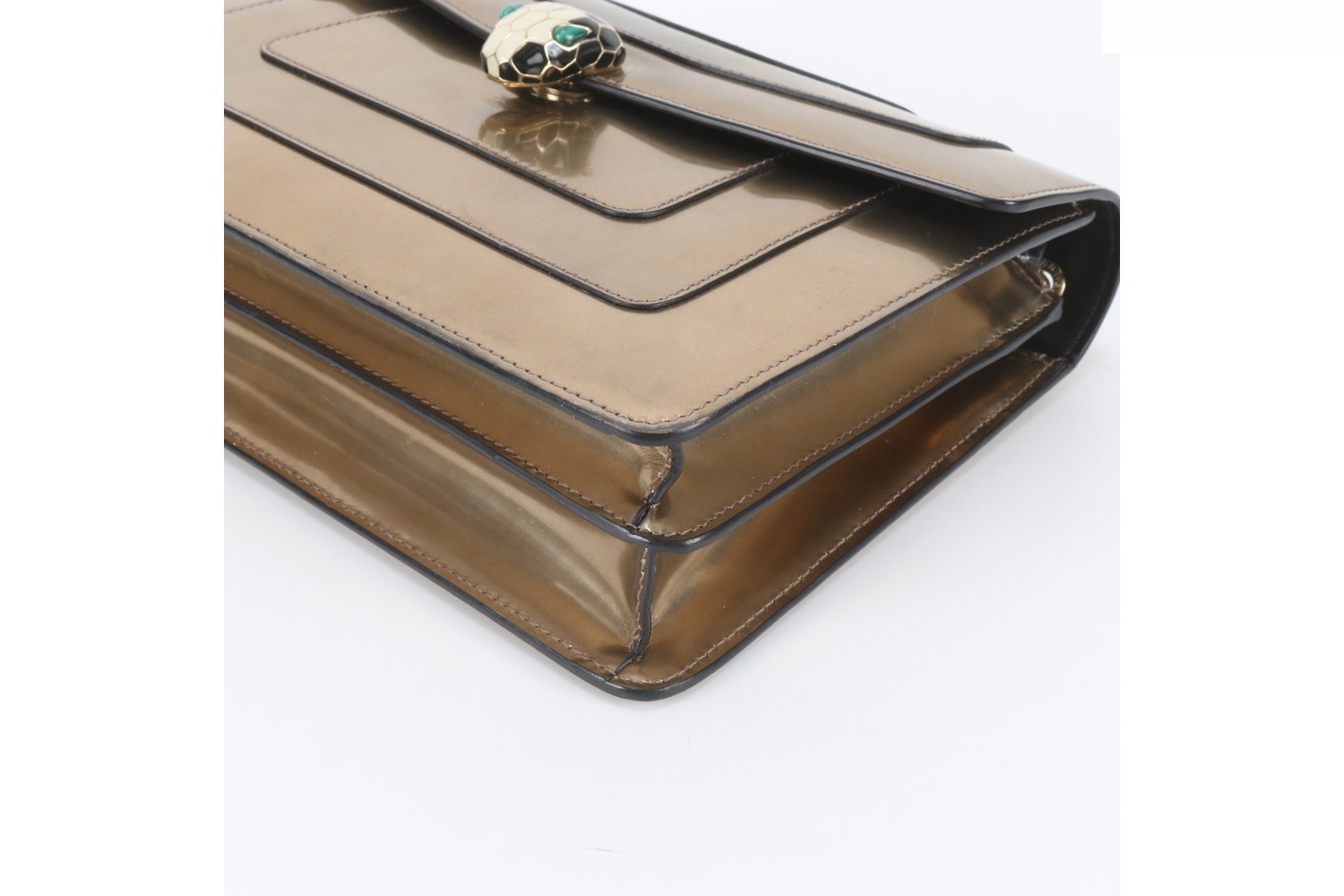 Serpenti Chain Leather 2-Way Shoulder Bag — view 6