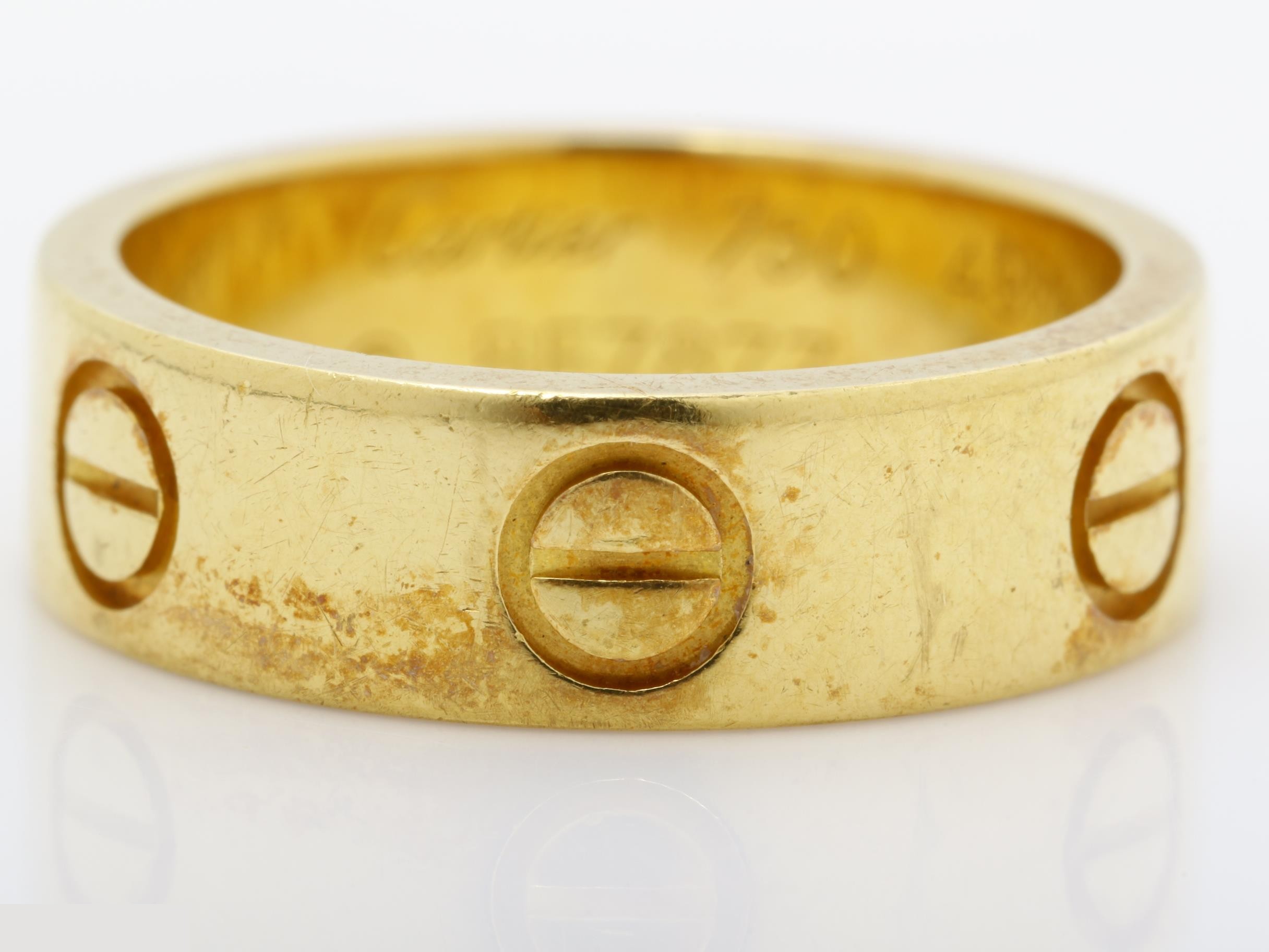 Love Ring, 750YG, 6.3g, #49, width approximately 5.5mm — view 2