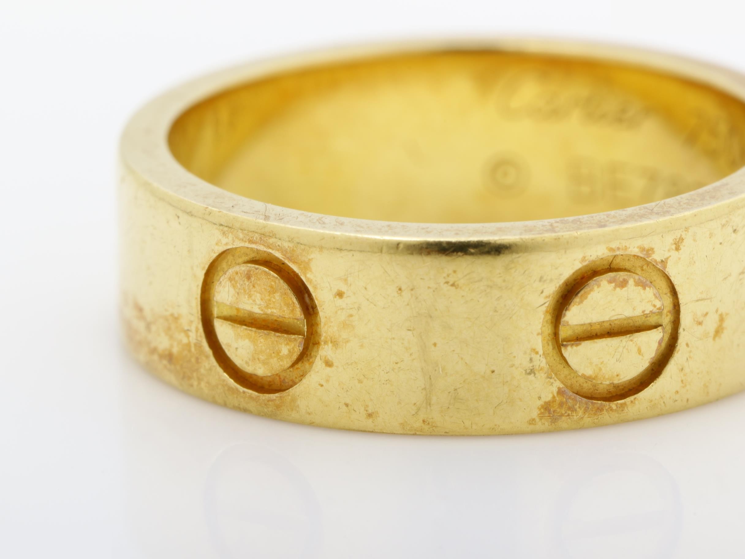Love Ring, 750YG, 6.3g, #49, width approximately 5.5mm — view 3