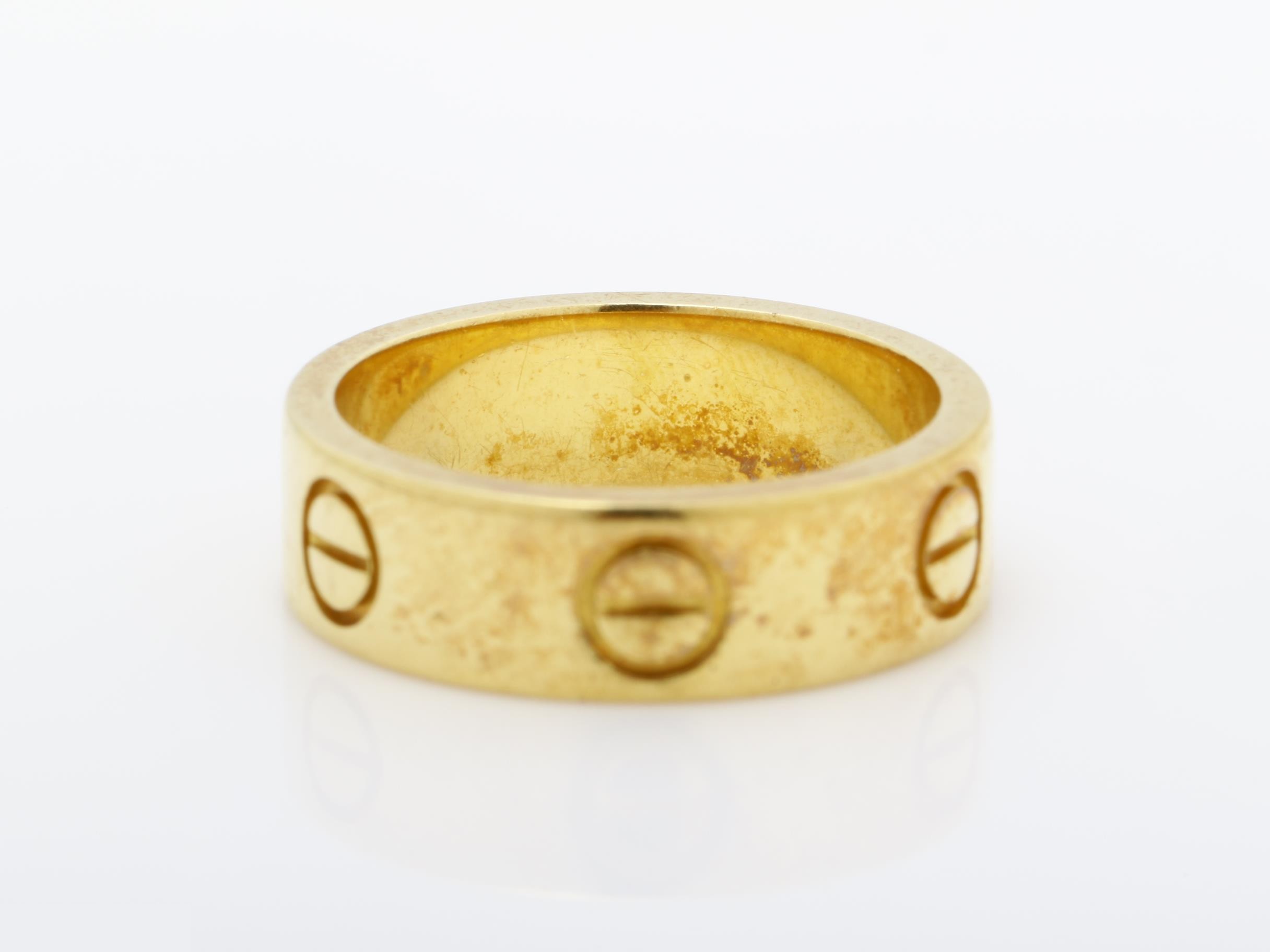 Love Ring, 750YG, 6.3g, #49, width approximately 5.5mm — view 4