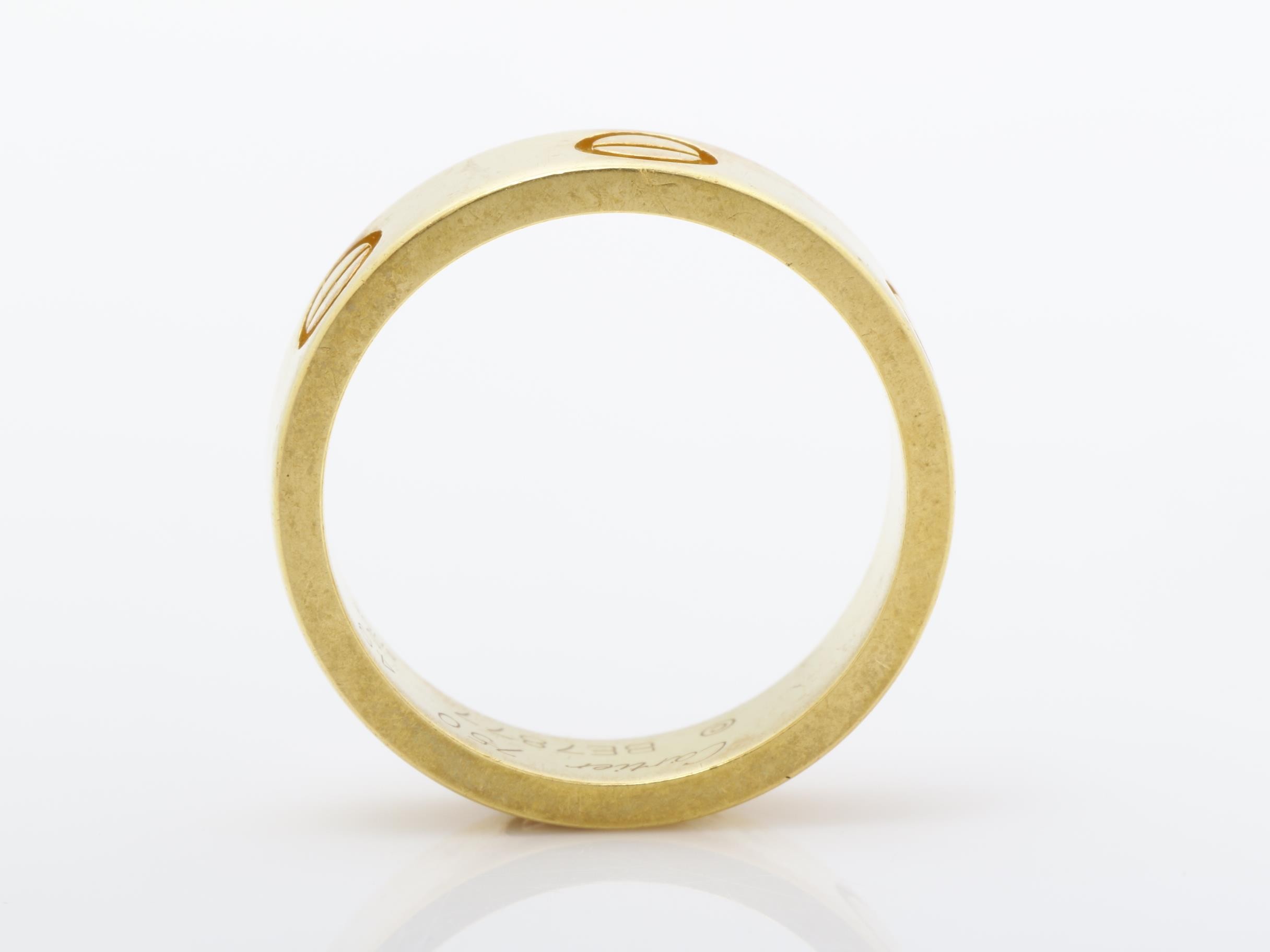 Love Ring, 750YG, 6.3g, #49, width approximately 5.5mm — view 5