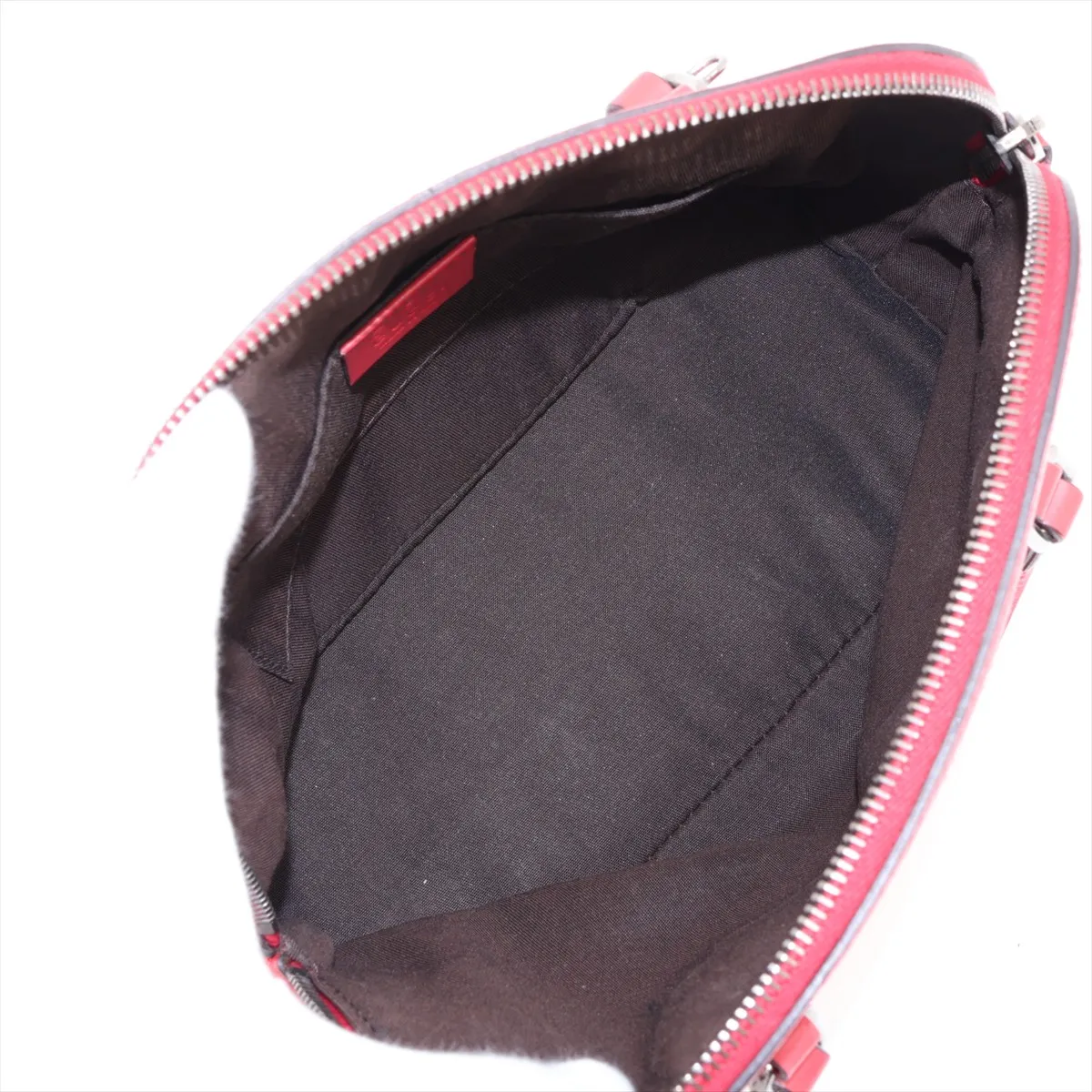 Leather 2-Way Handbag, Red, Outlet — view 8