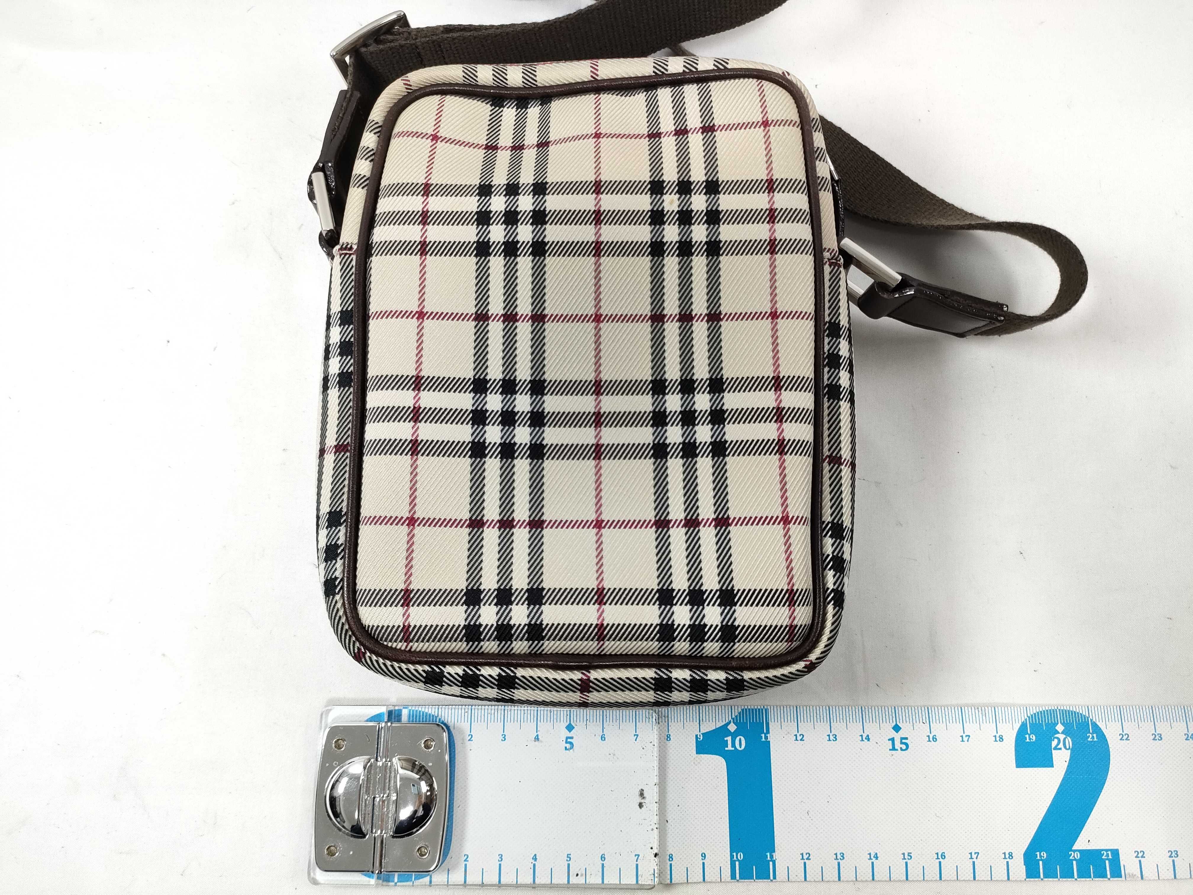 Nova Check Canvas Leather Shoulder Bag — view 2