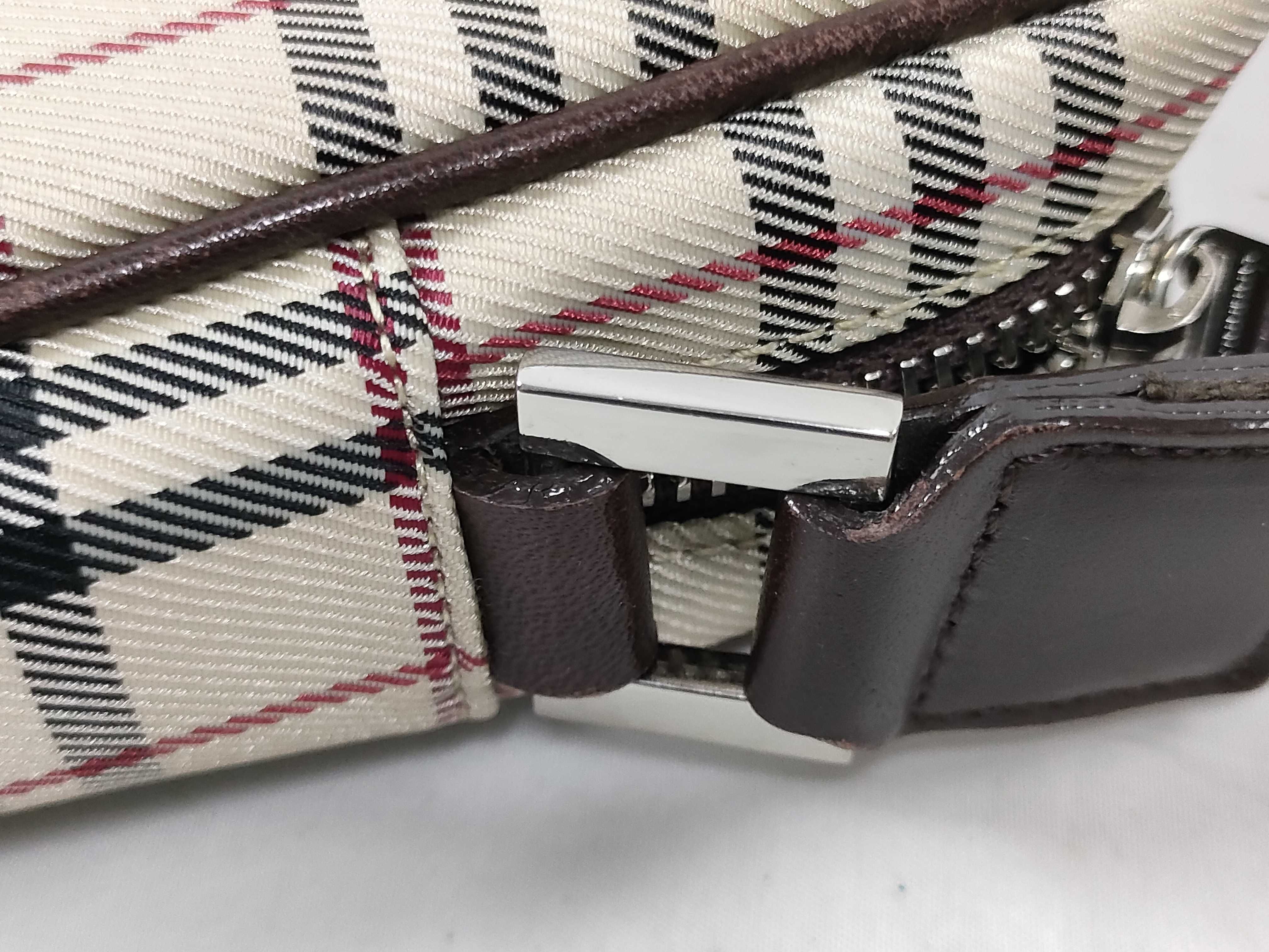 Nova Check Canvas Leather Shoulder Bag — view 5