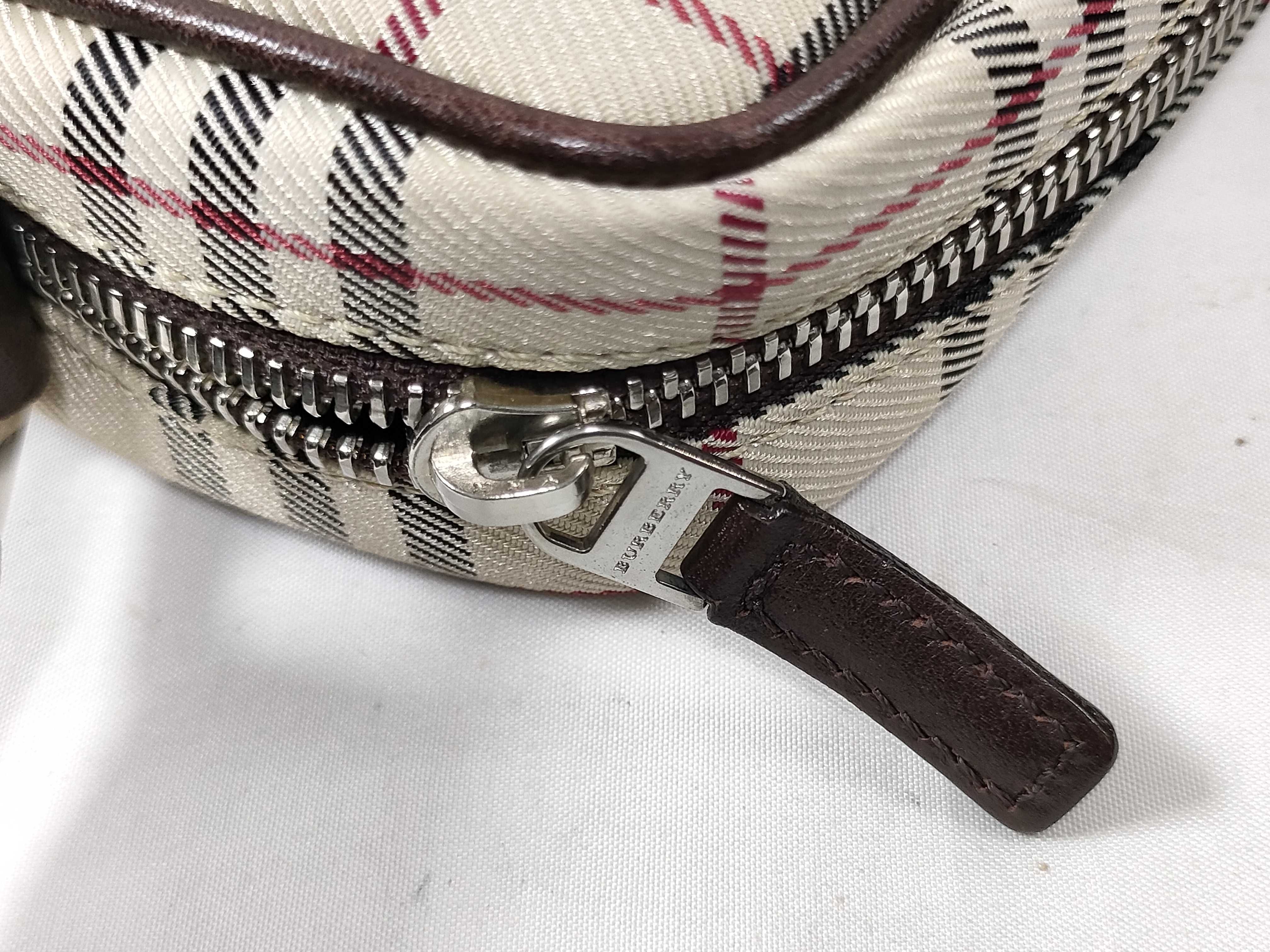 Nova Check Canvas Leather Shoulder Bag — view 6