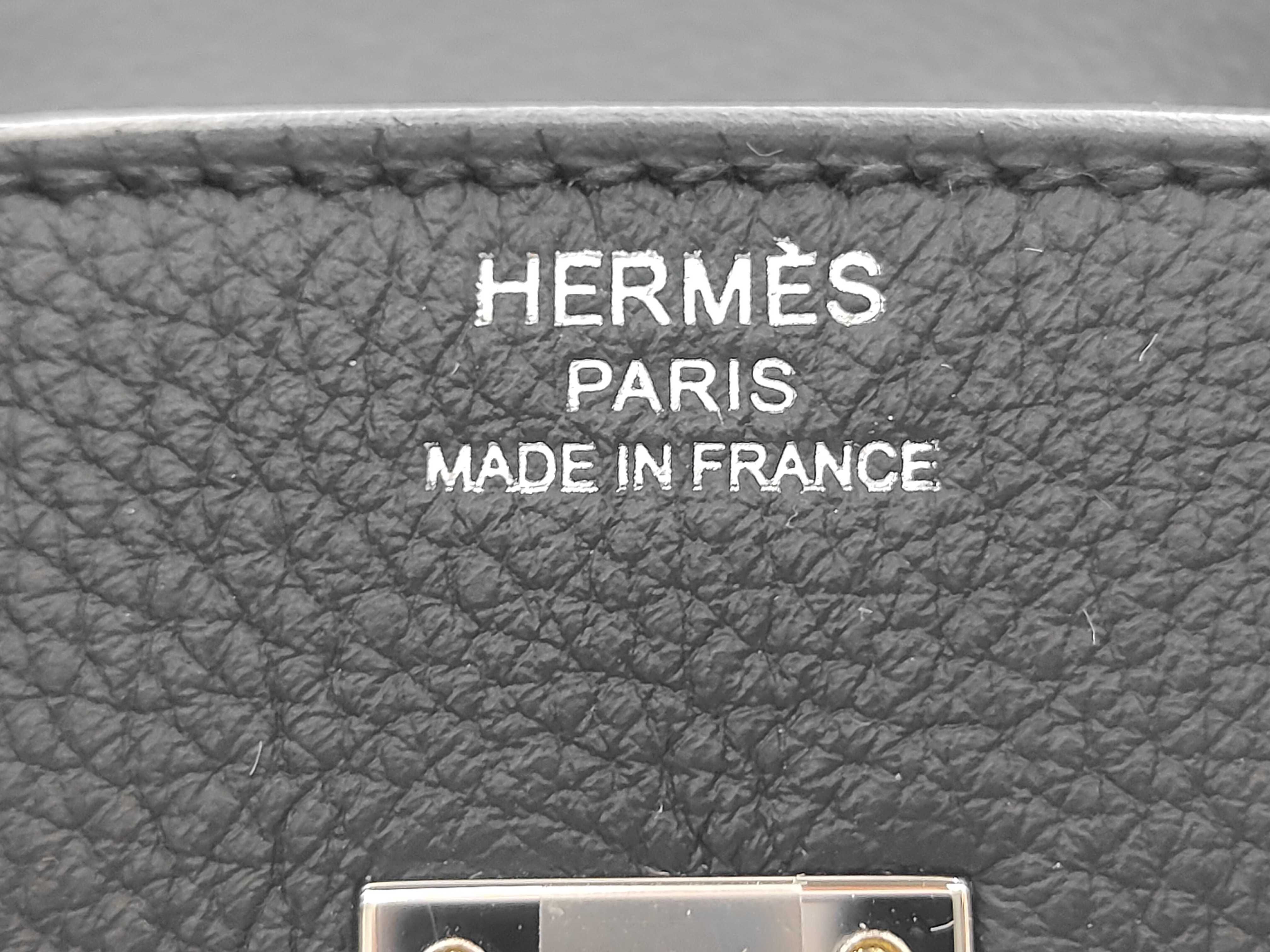 Birkin 25 Togo Black Silver Hardware G Stamp Handbag — view 10