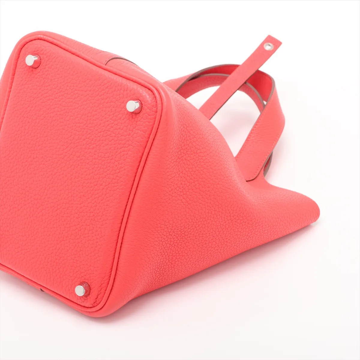 Picotin Lock 18 PM, Taurillon Clemence leather, Rouge Pivoine, Silver hardware R: 2014 — view 3