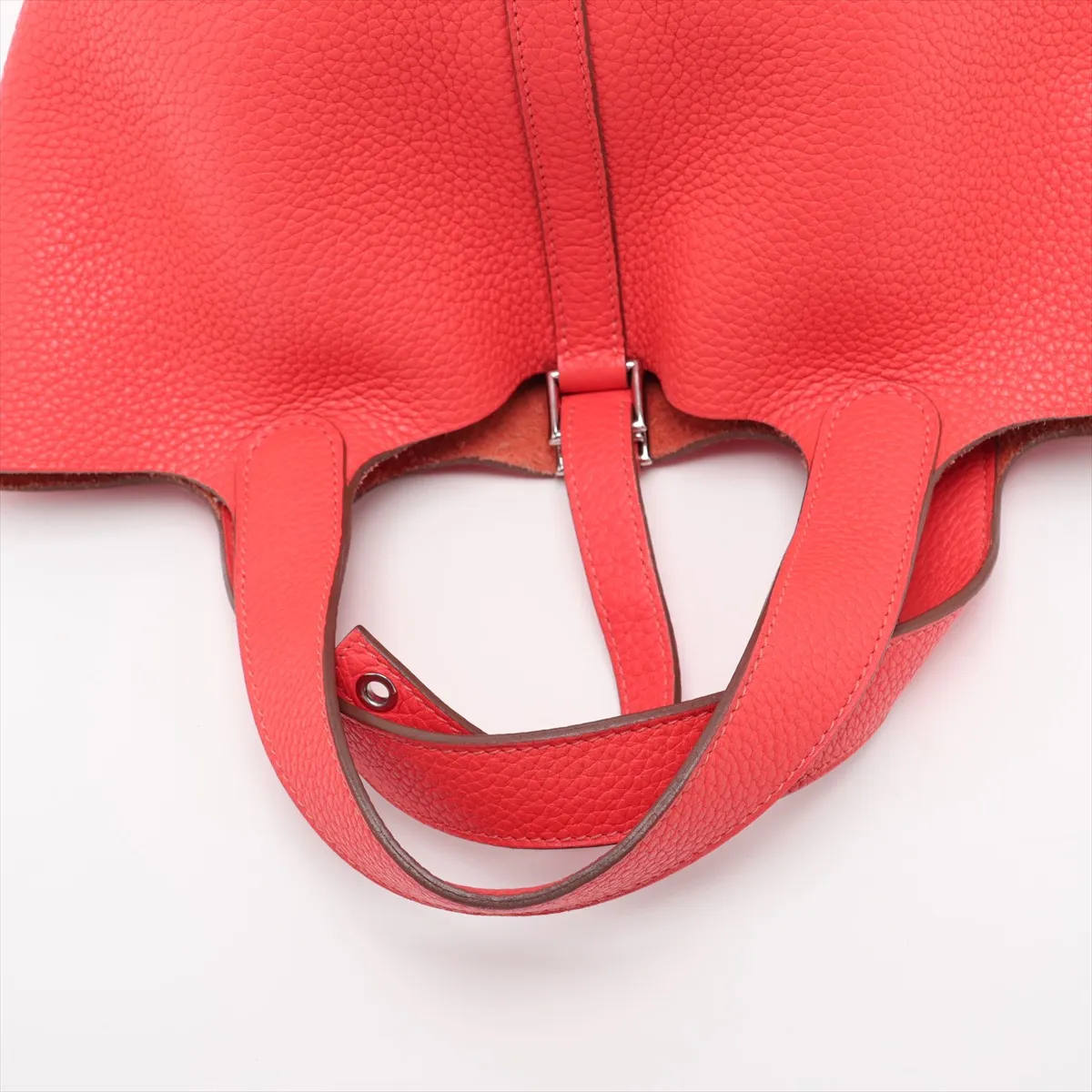 Picotin Lock 18 PM, Taurillon Clemence leather, Rouge Pivoine, Silver hardware R: 2014 — view 5