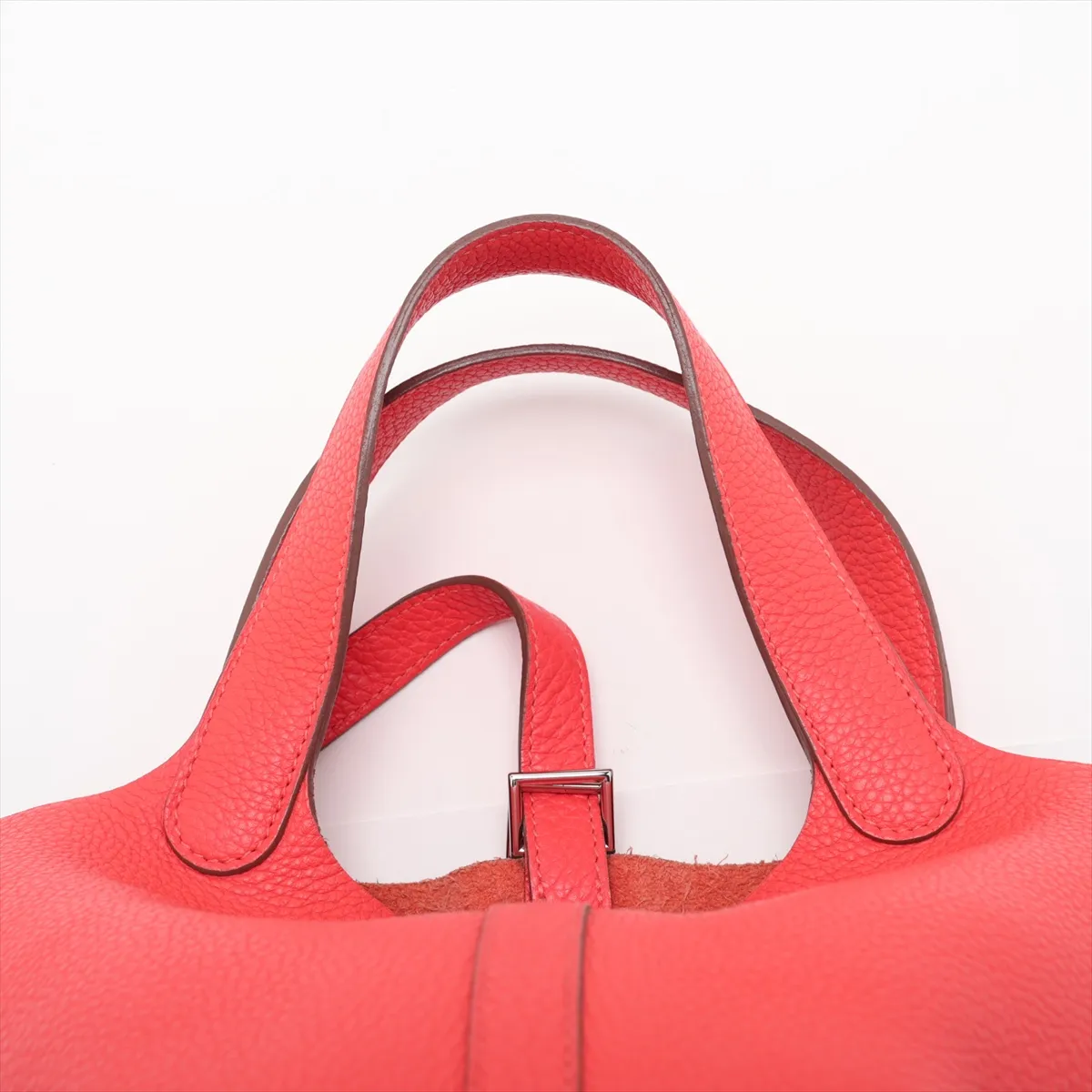 Picotin Lock 18 PM, Taurillon Clemence leather, Rouge Pivoine, Silver hardware R: 2014 — view 6
