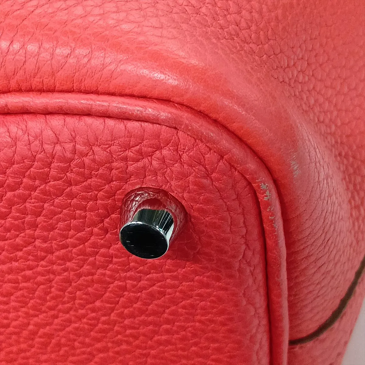 Picotin Lock 18 PM, Taurillon Clemence leather, Rouge Pivoine, Silver hardware R: 2014 — view 10