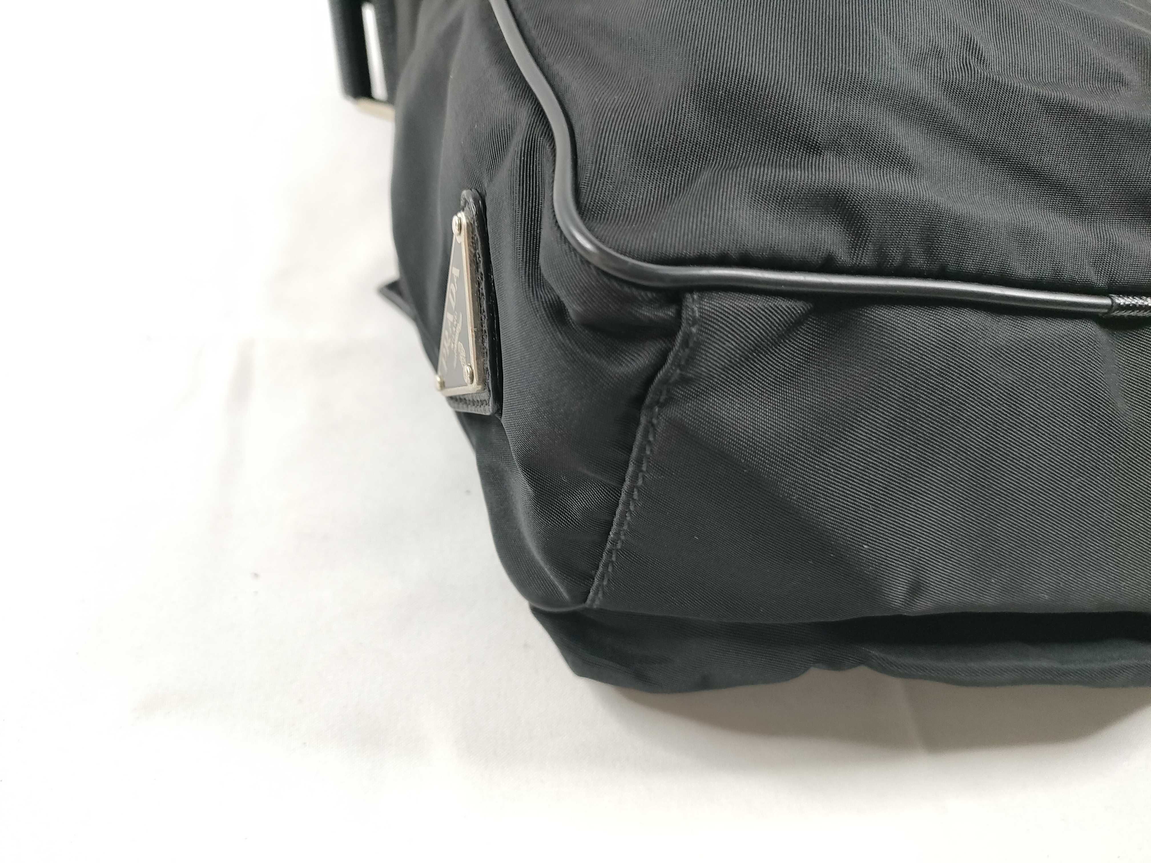 Nylon Shoulder Bag, Black Nylon Shoulder Bag — view 3
