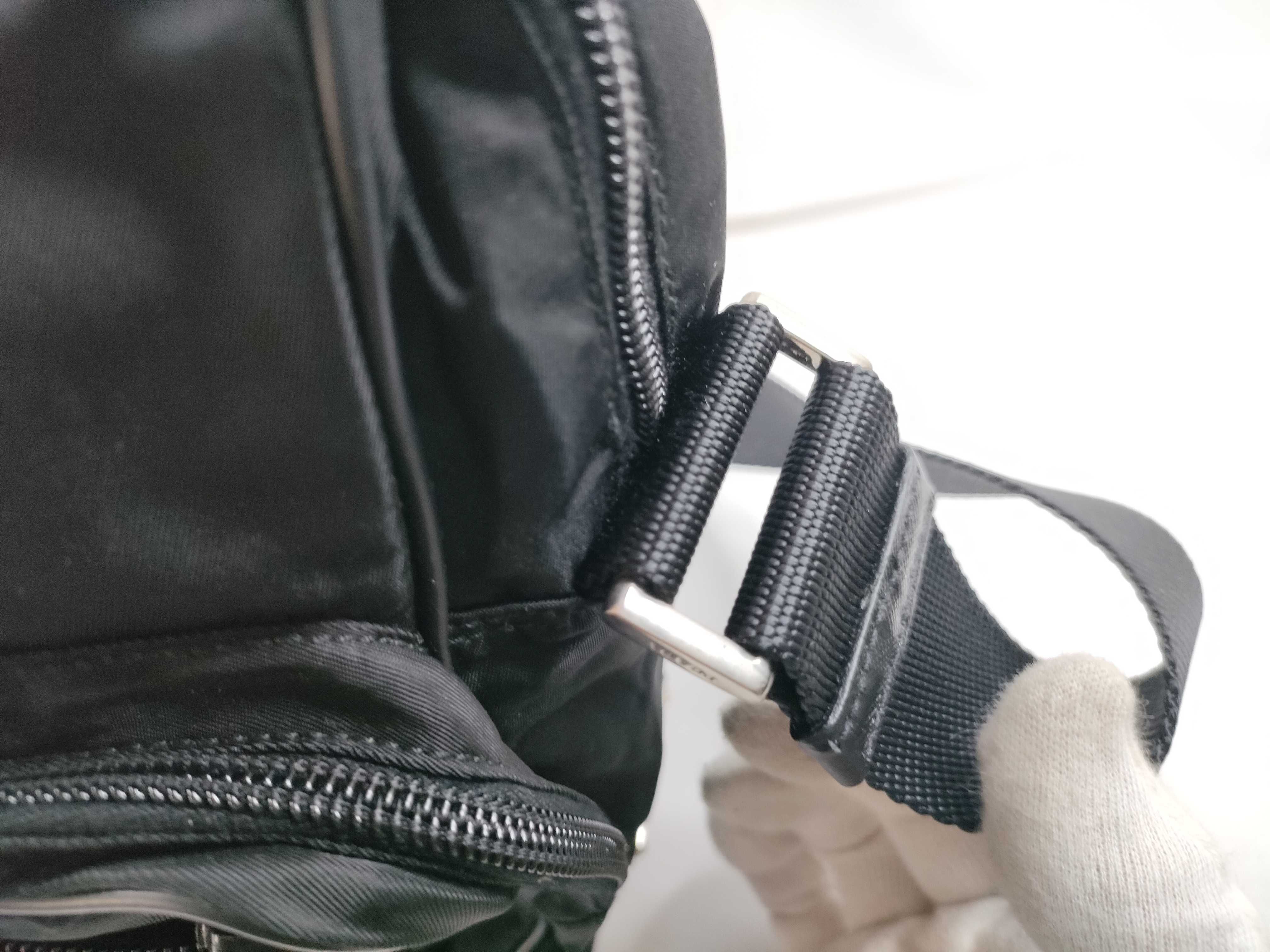 Nylon Shoulder Bag, Black Nylon Shoulder Bag — view 8