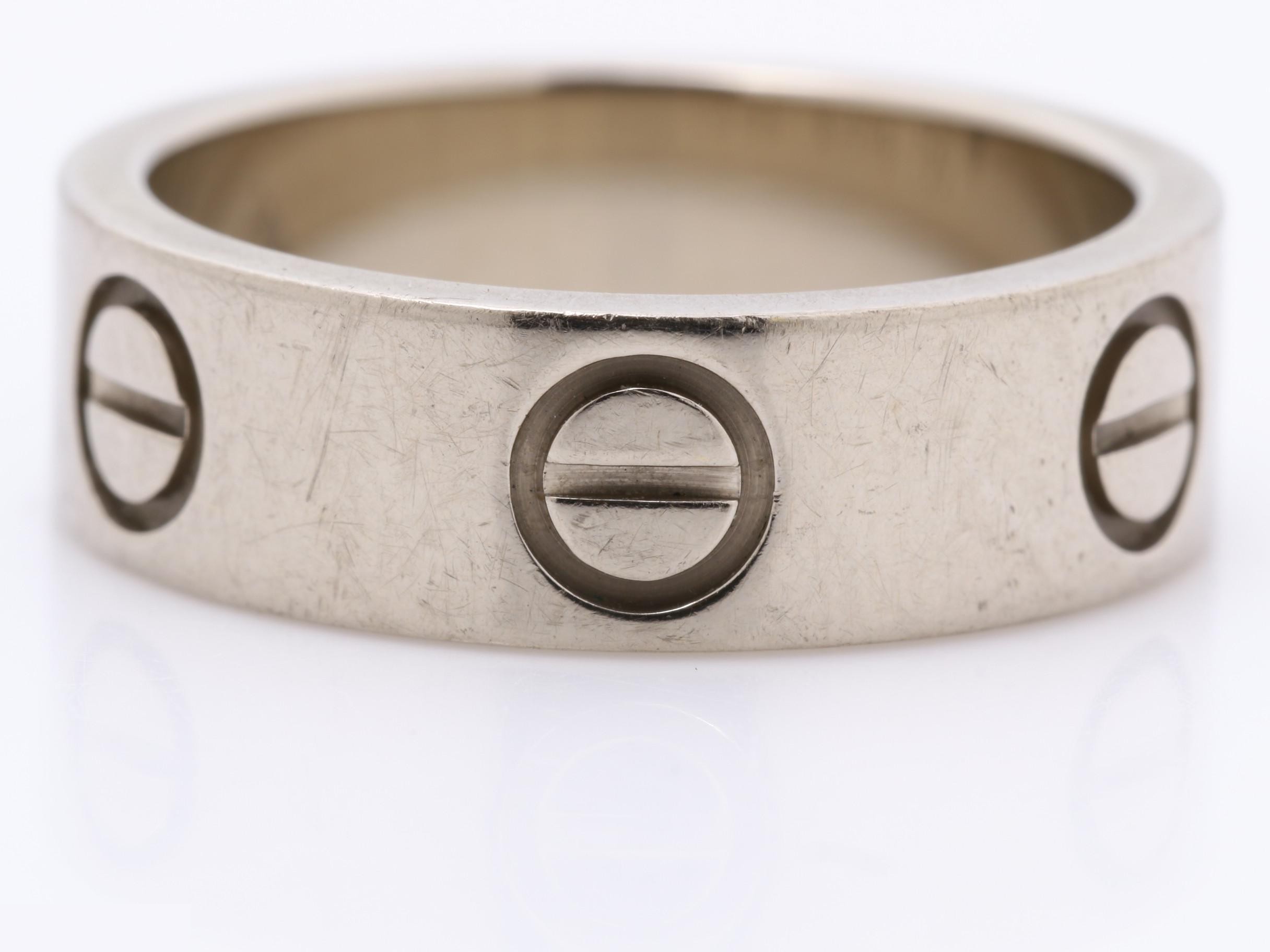 Love Ring, 750WG, 6.4g, #48 — view 2