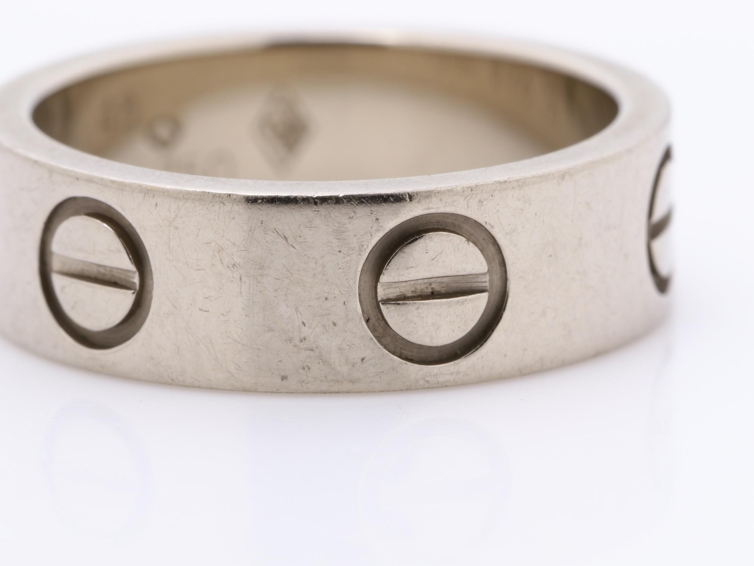 Love Ring, 750WG, 6.4g, #48 — view 3