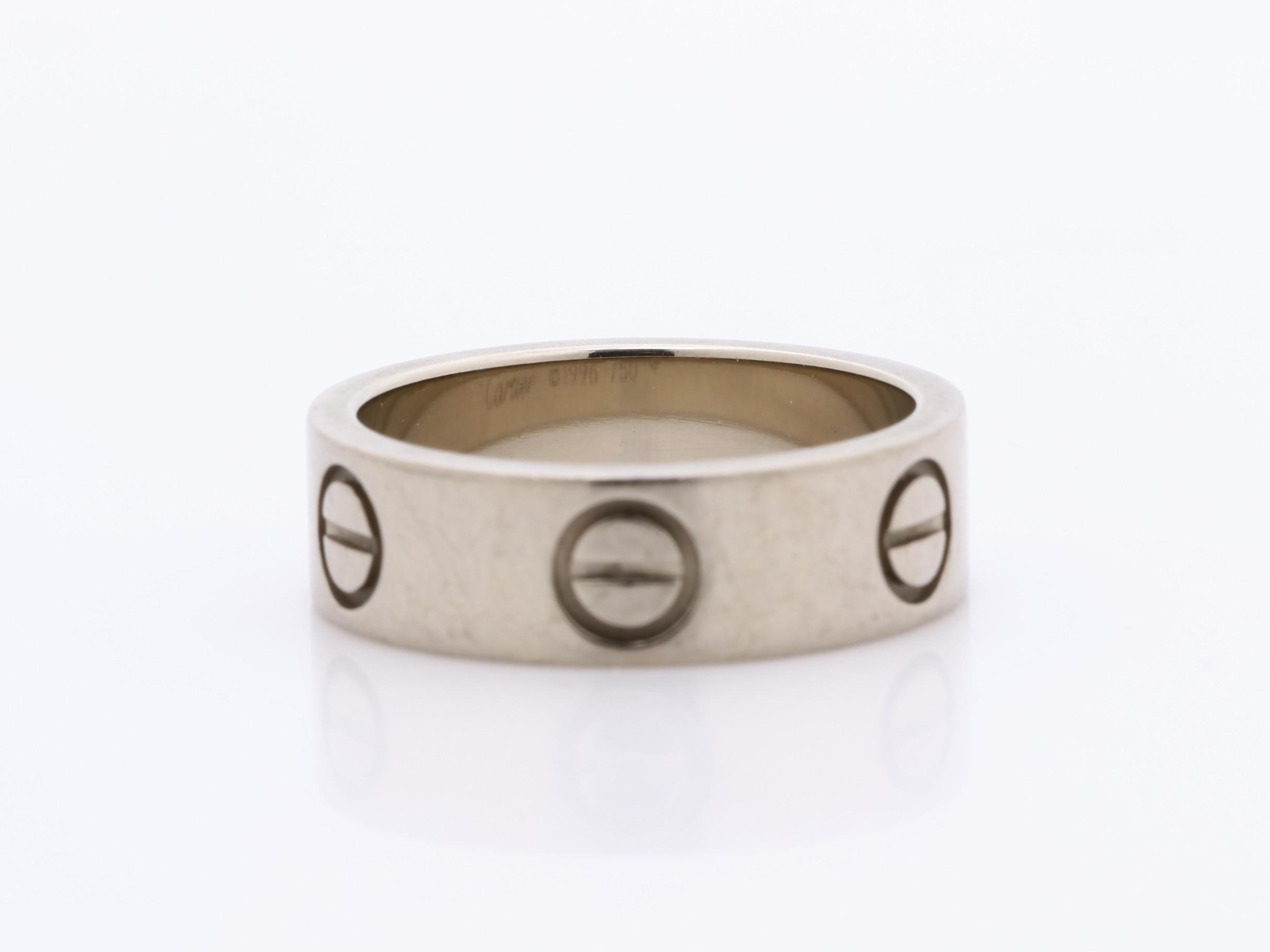 Love Ring, 750WG, 6.4g, #48 — view 4