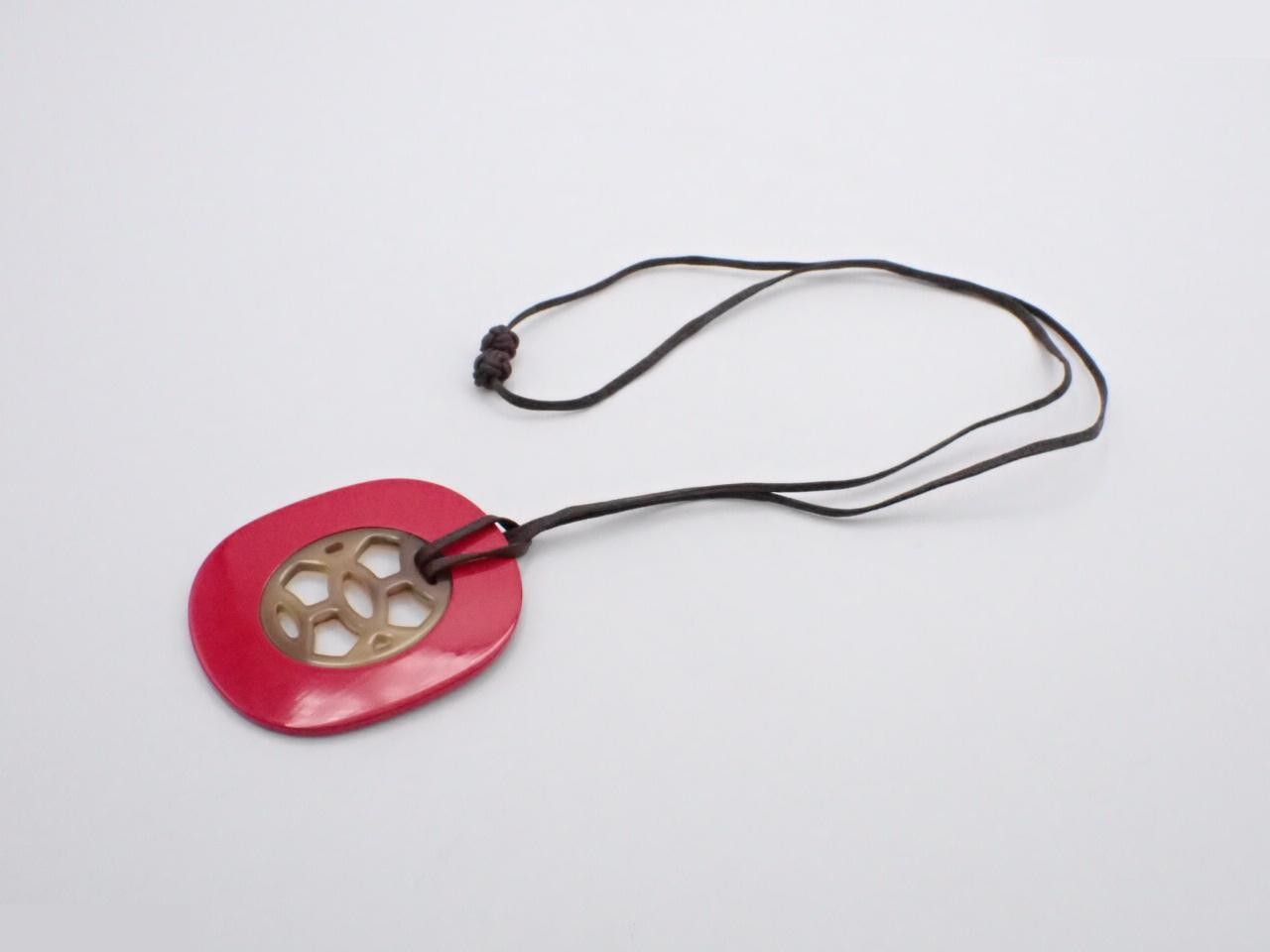 Lift Buffalo Horn Lacquer Cord Necklace — view 3