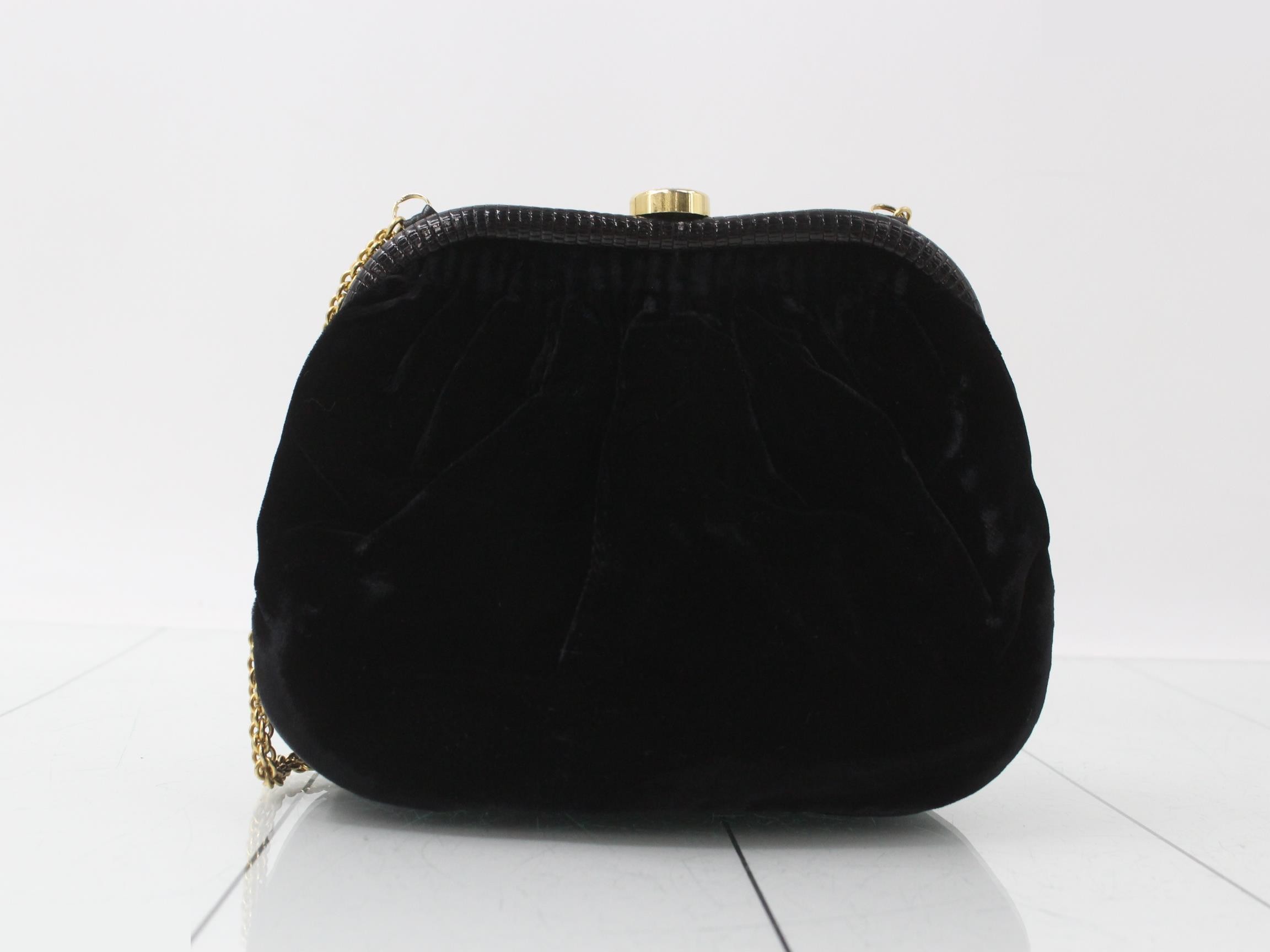 Velvet chain shoulder bag — view 2