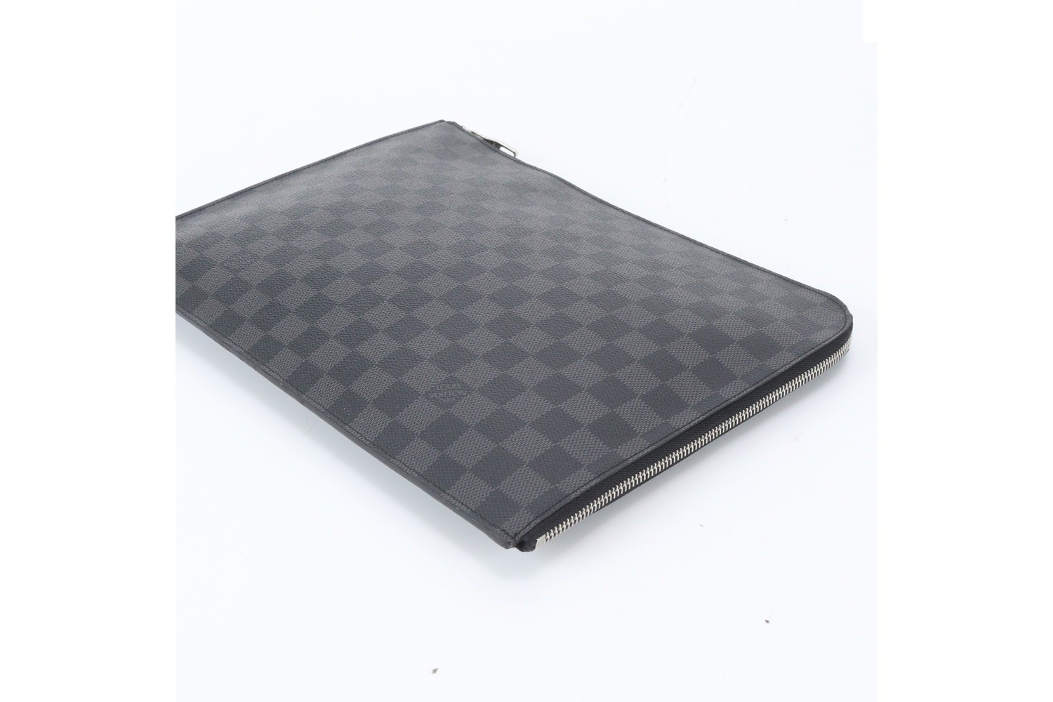 Damier Graphite Pochette Jour GM N64437 Leather Second Bag — view 3