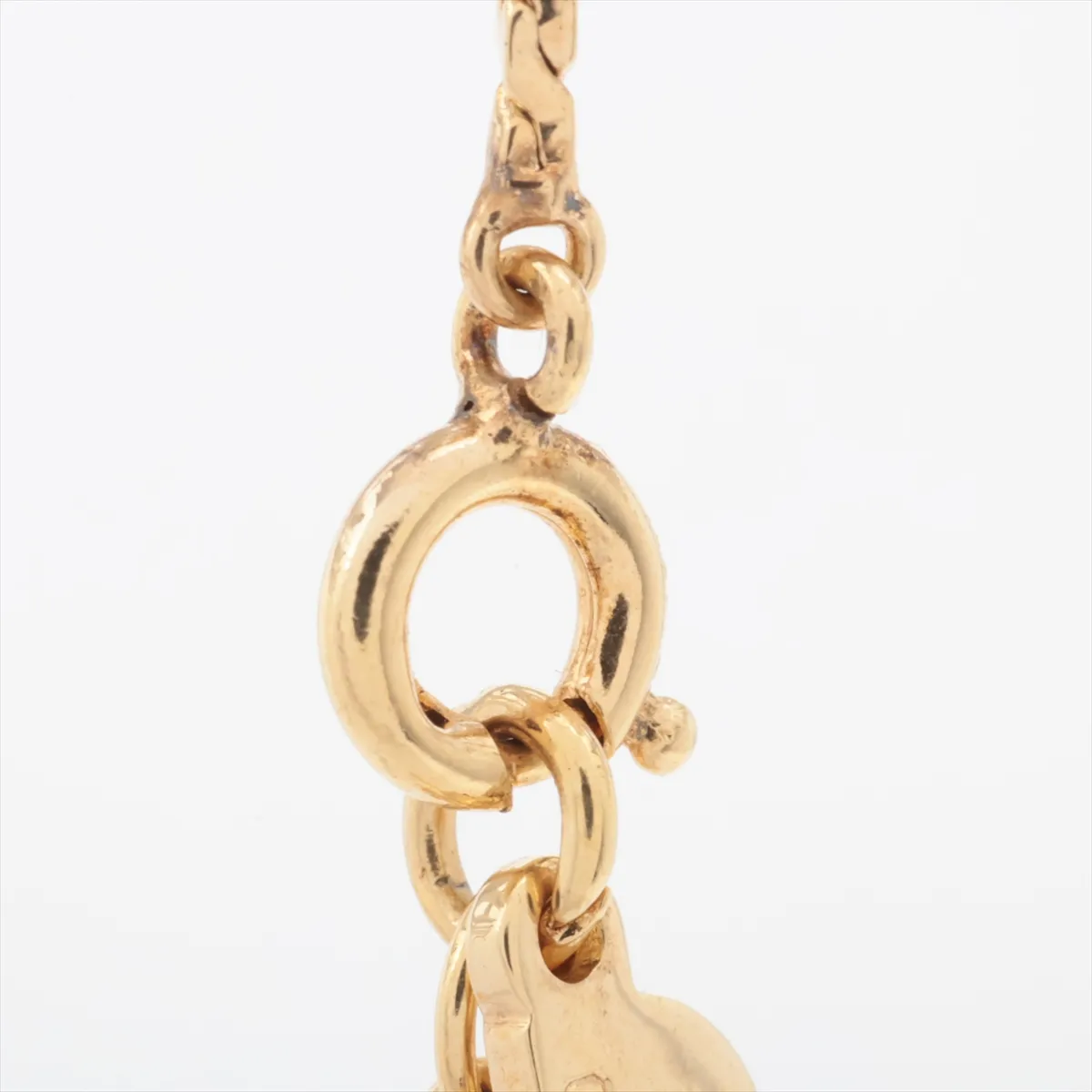 logo necklace GP x Rhinestone Gold — view 3