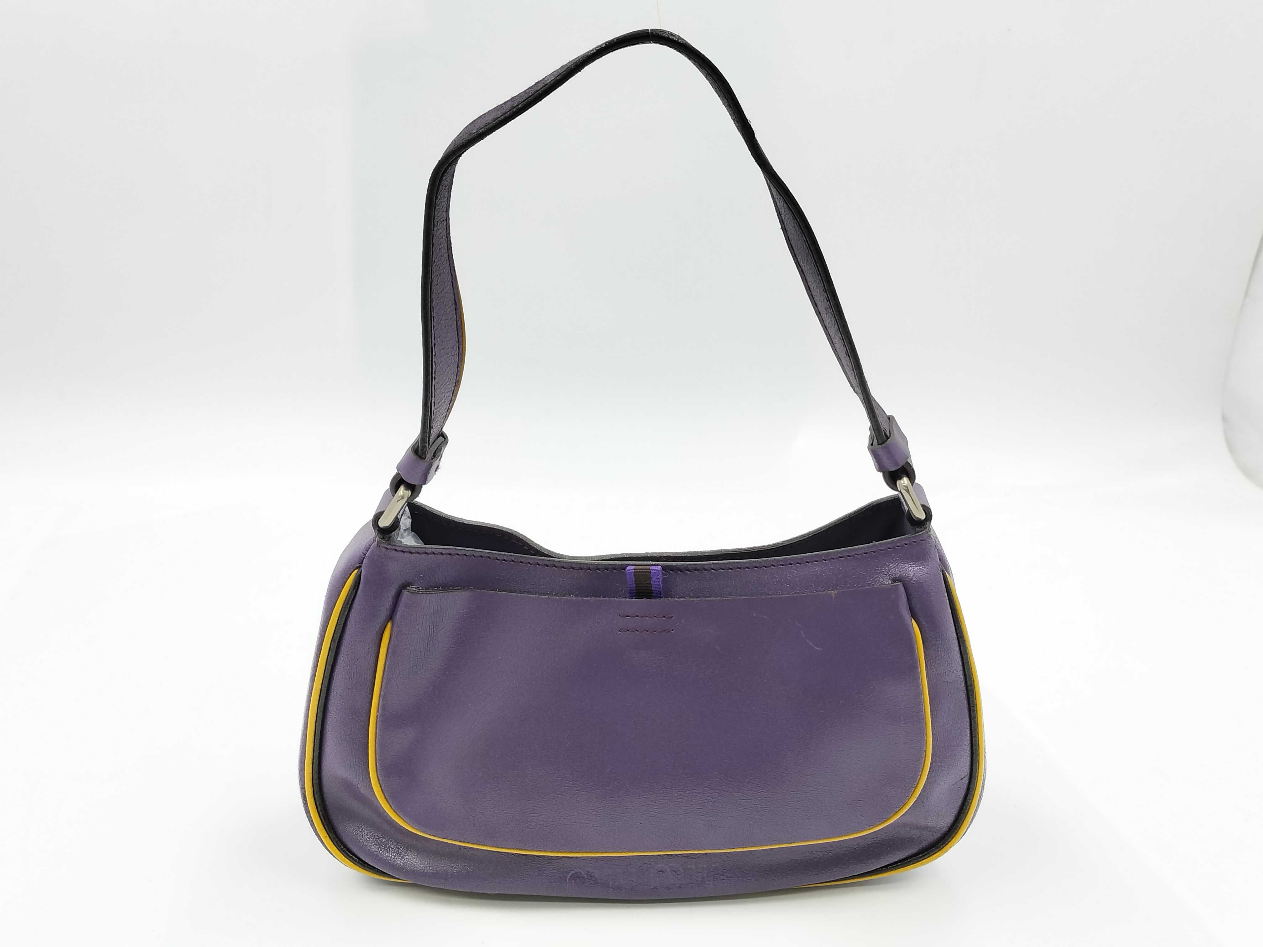 purple shoulder bag
