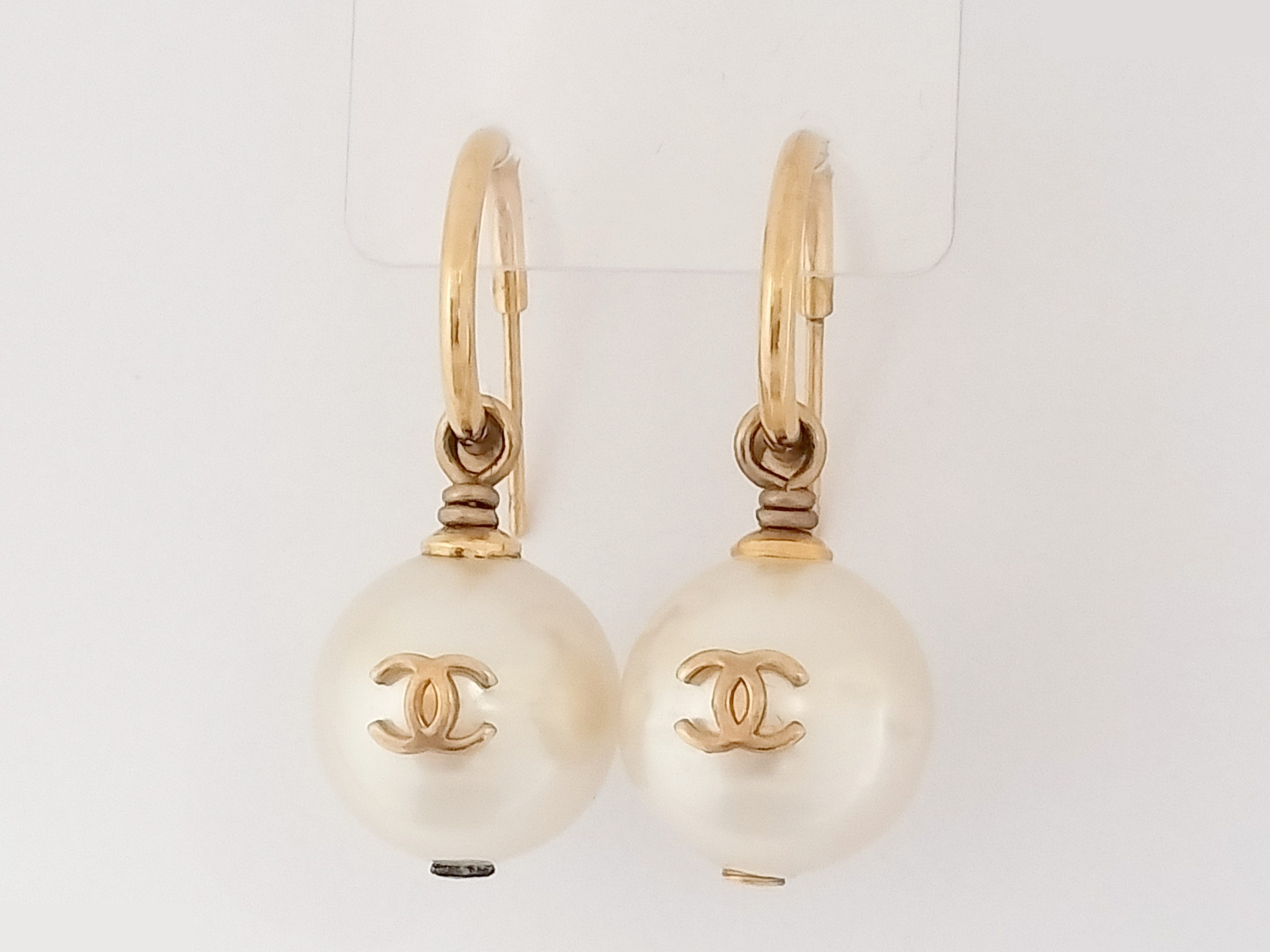 Coco F Pearl Gold Earrings — view 3