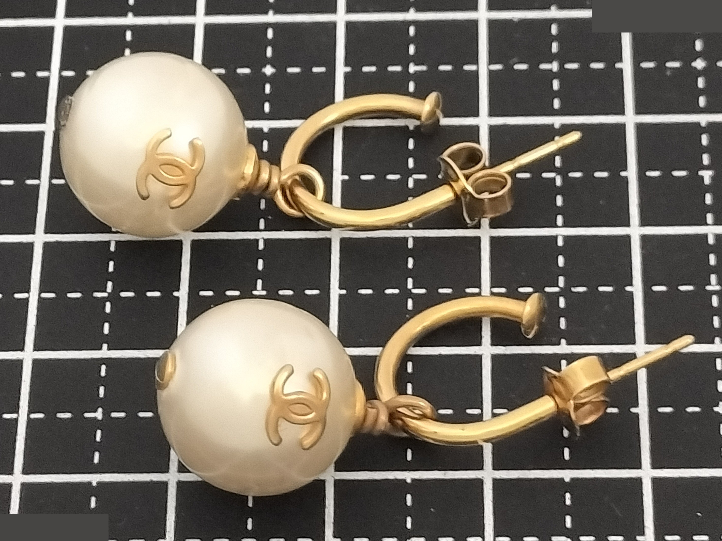 Coco F Pearl Gold Earrings — view 5