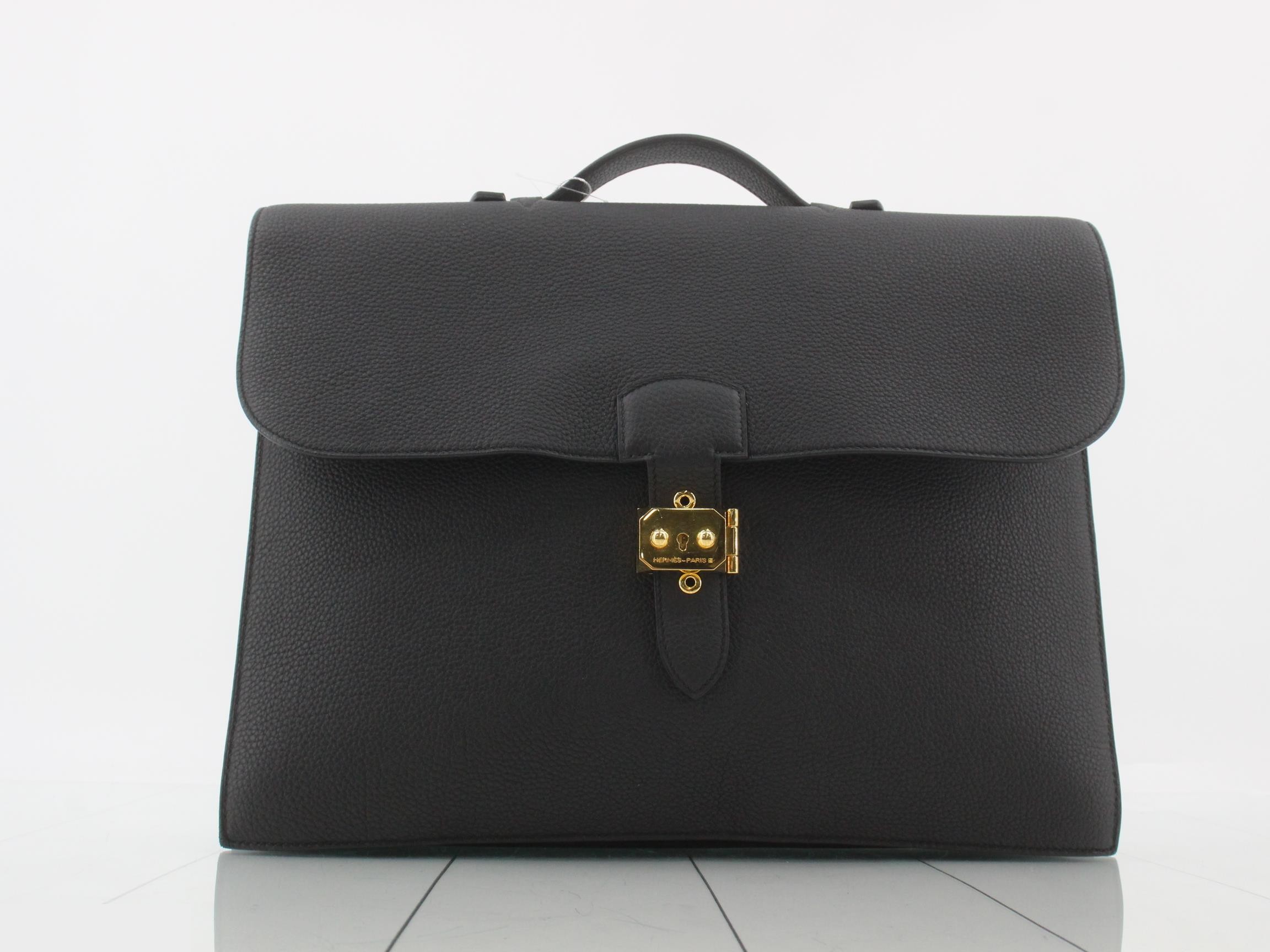 Sac à Dépêches 38 Togo Business Bag, R Stamp, Black