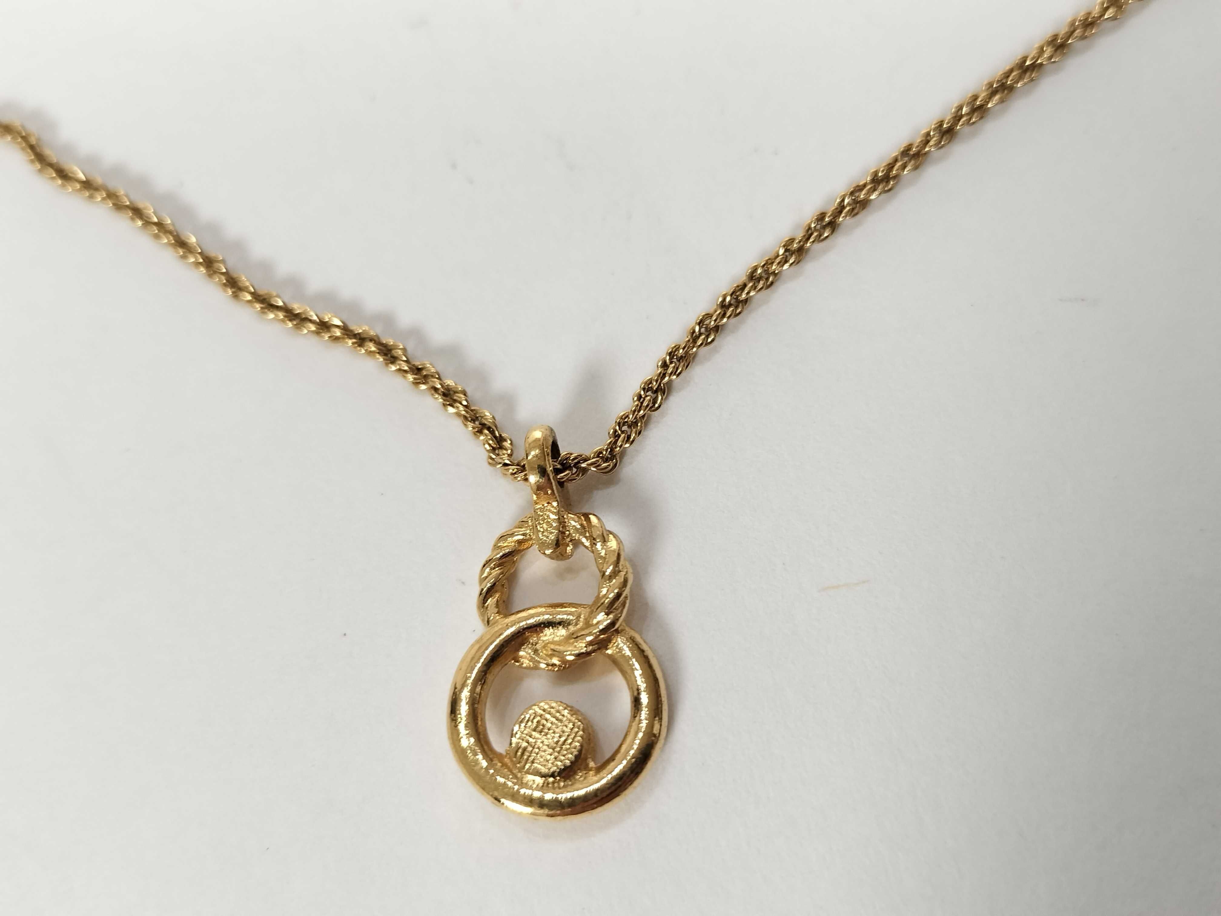 Gold Necklace with Stones — view 2
