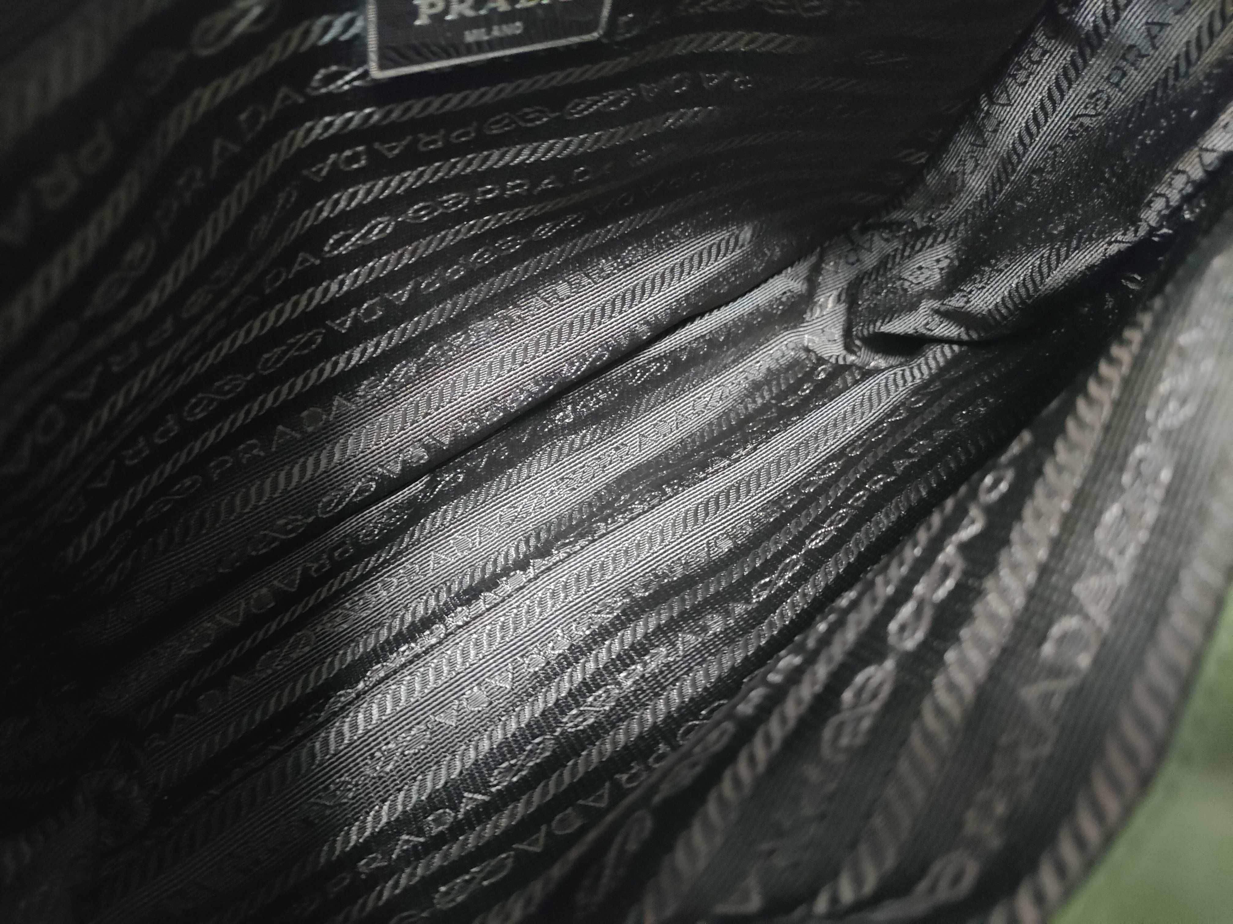 (Prada) Current model shoulder bag, Saffiano nylon, triangular logo shoulder bag — view 15