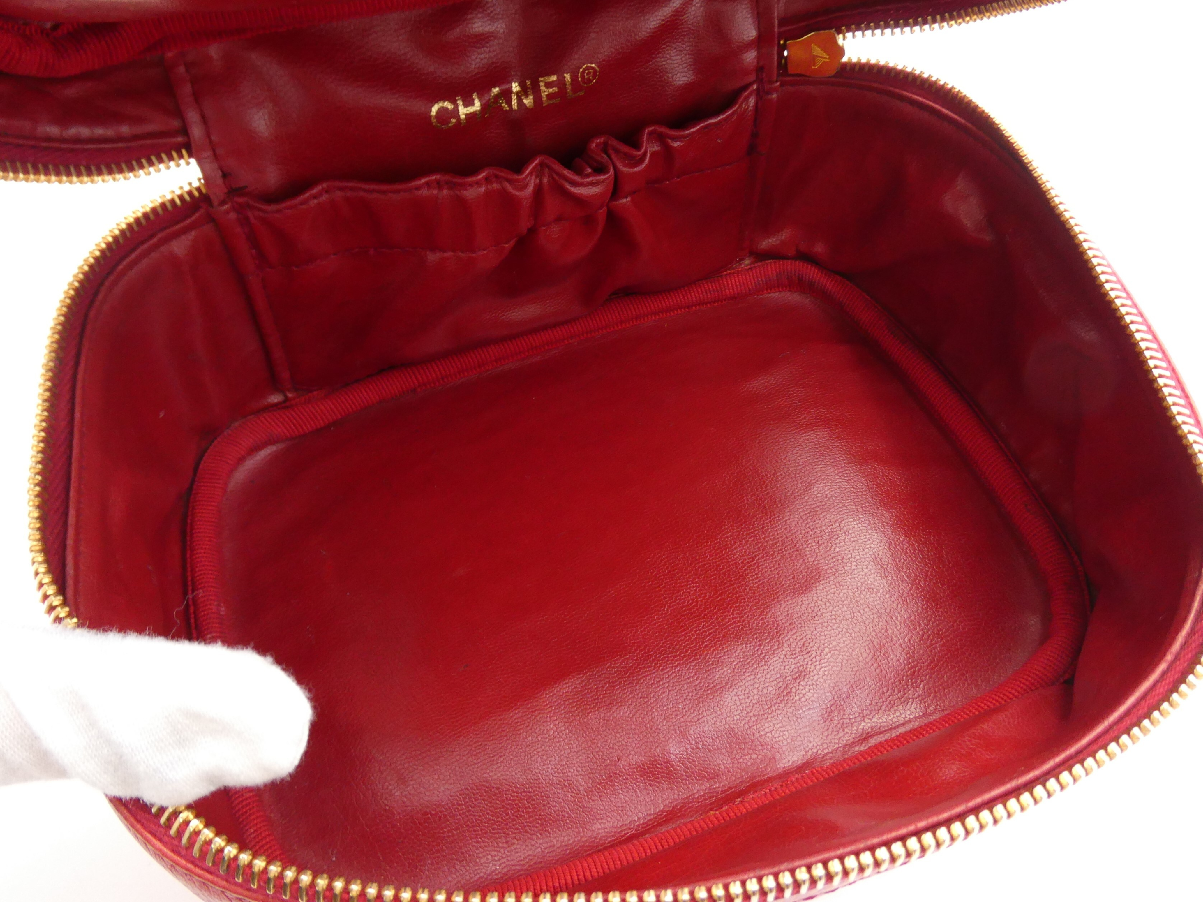 Caviar Skin Coco Mark Vanity Bag — view 7