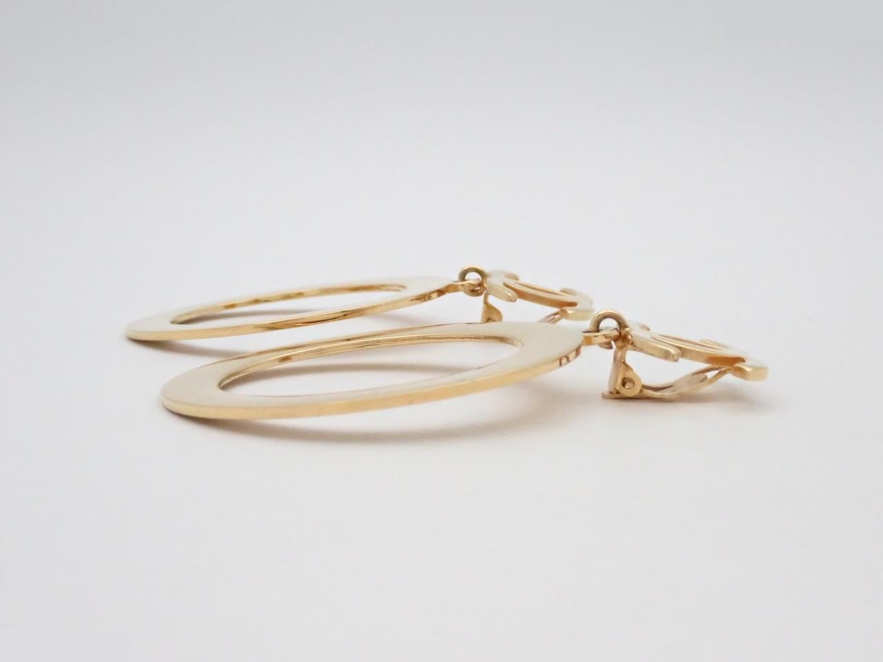 Coco Mark Circle Swing Earrings — view 3