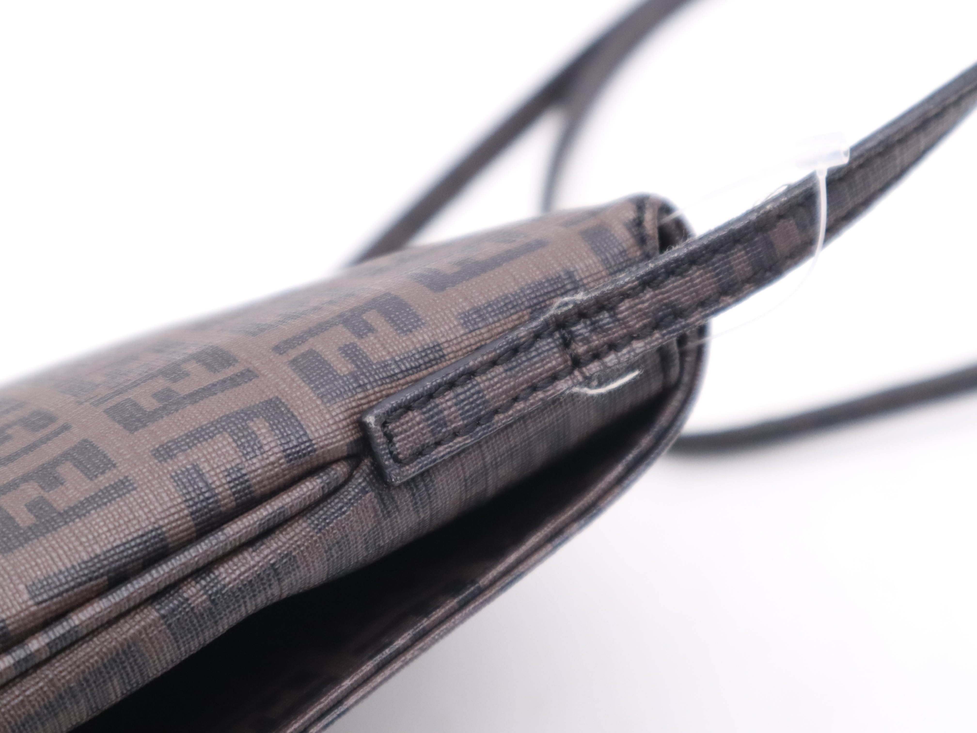 Canvas Zucchino Shoulder Bag, Brown, Gold Hardware — view 7