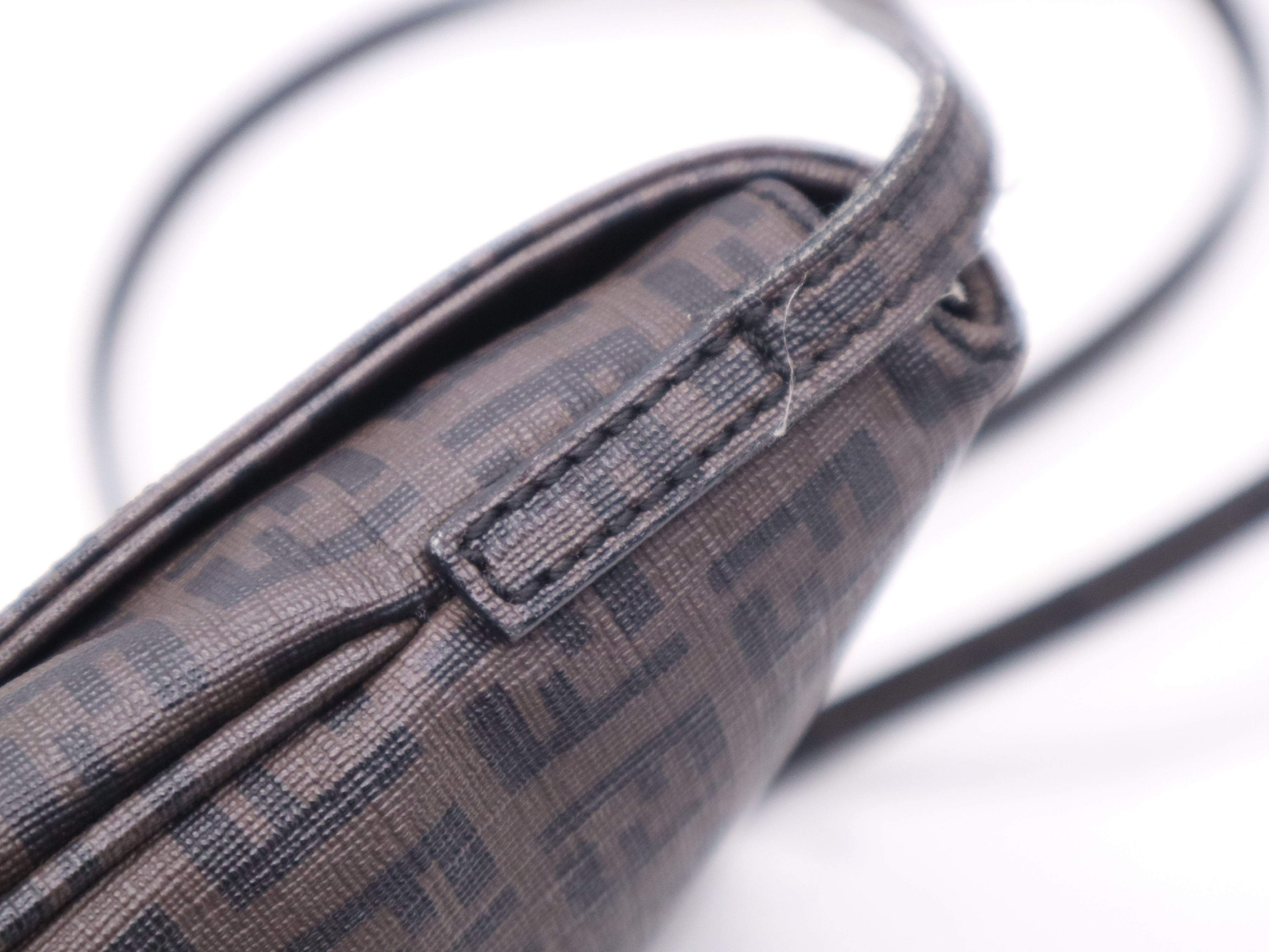 Canvas Zucchino Shoulder Bag, Brown, Gold Hardware — view 8