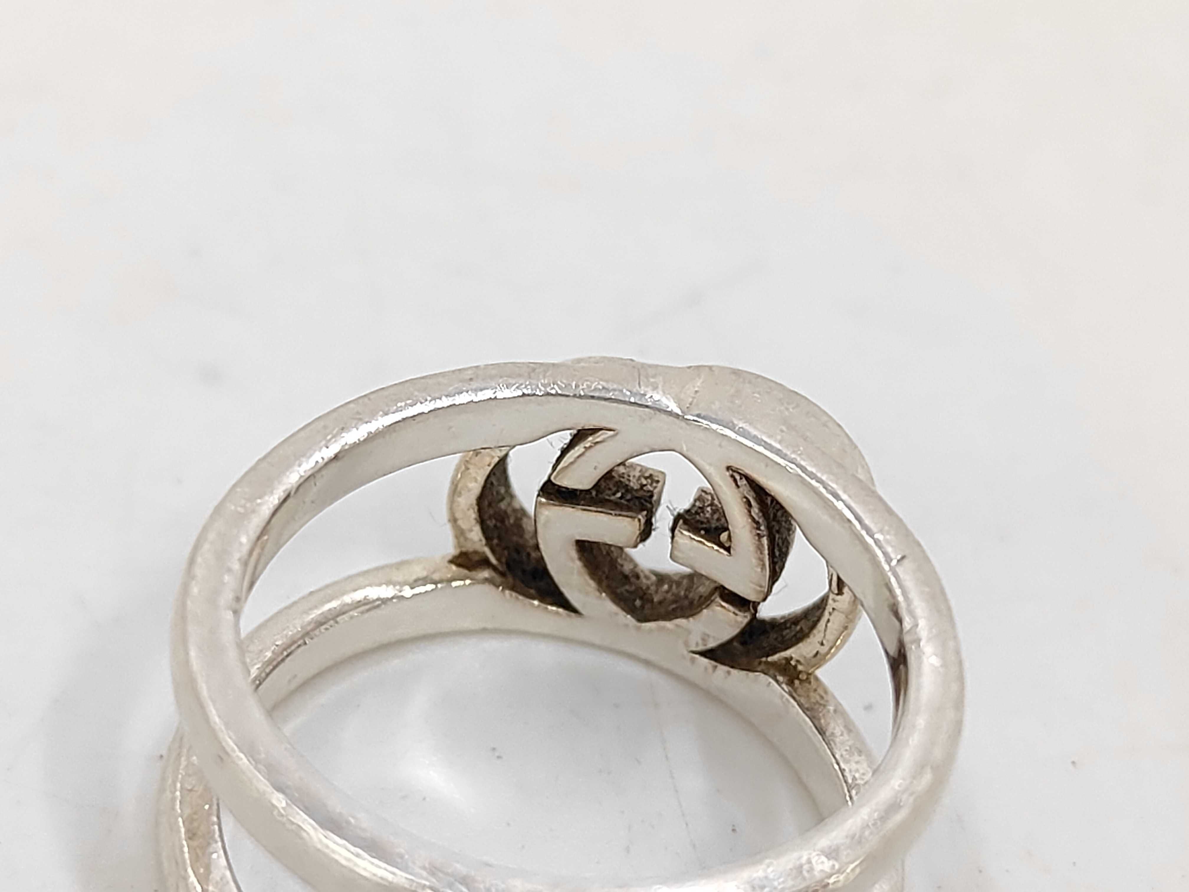Interlocking Double G Sterling Silver 925 Bracelet/Bangle — view 4