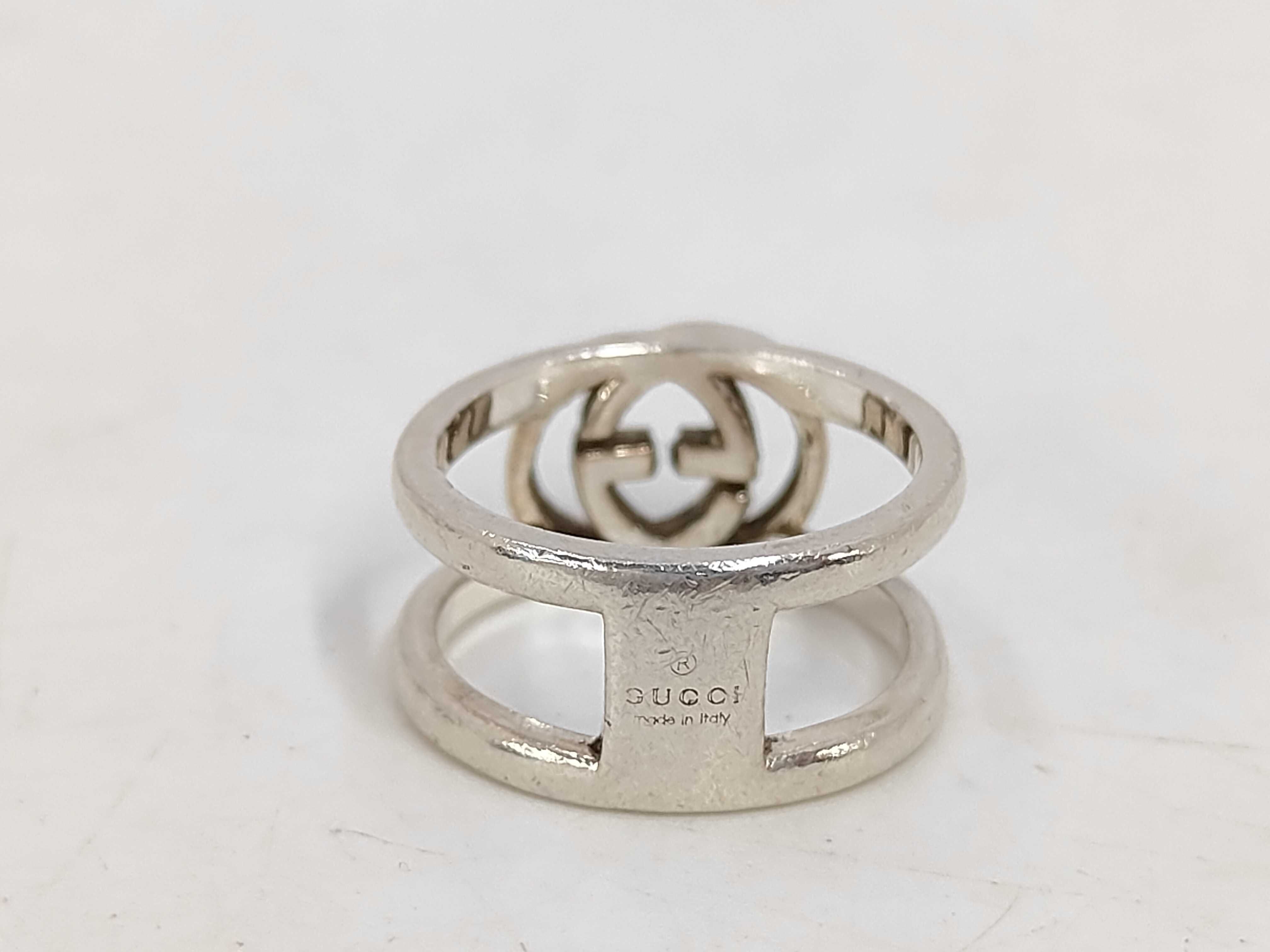 Interlocking Double G Sterling Silver 925 Bracelet/Bangle — view 7