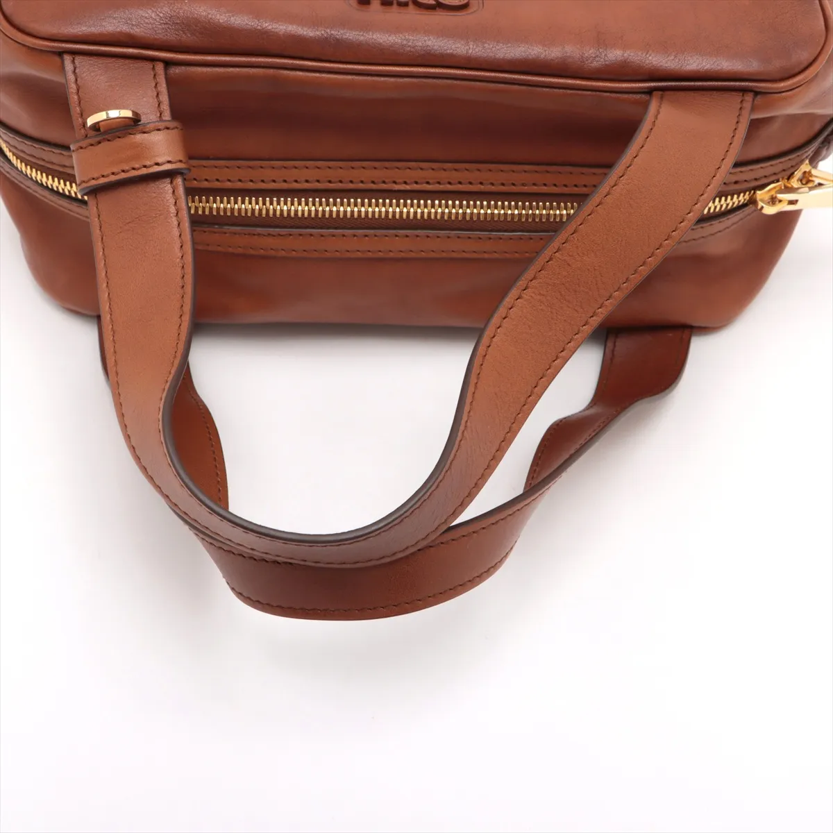 leather handbag brown 5BB182 — view 5