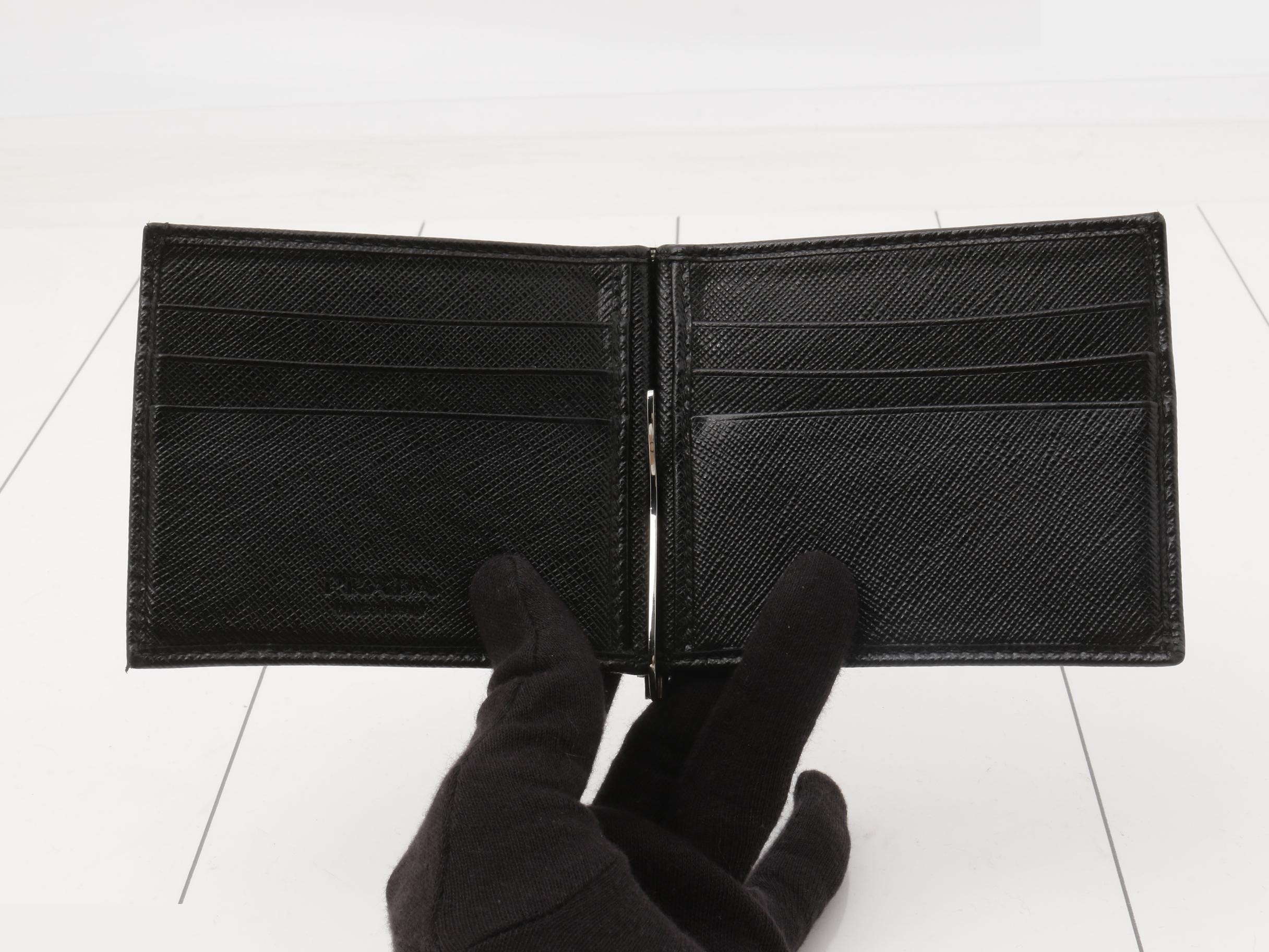 Saffiano Money Clip Wallet NERO — view 4