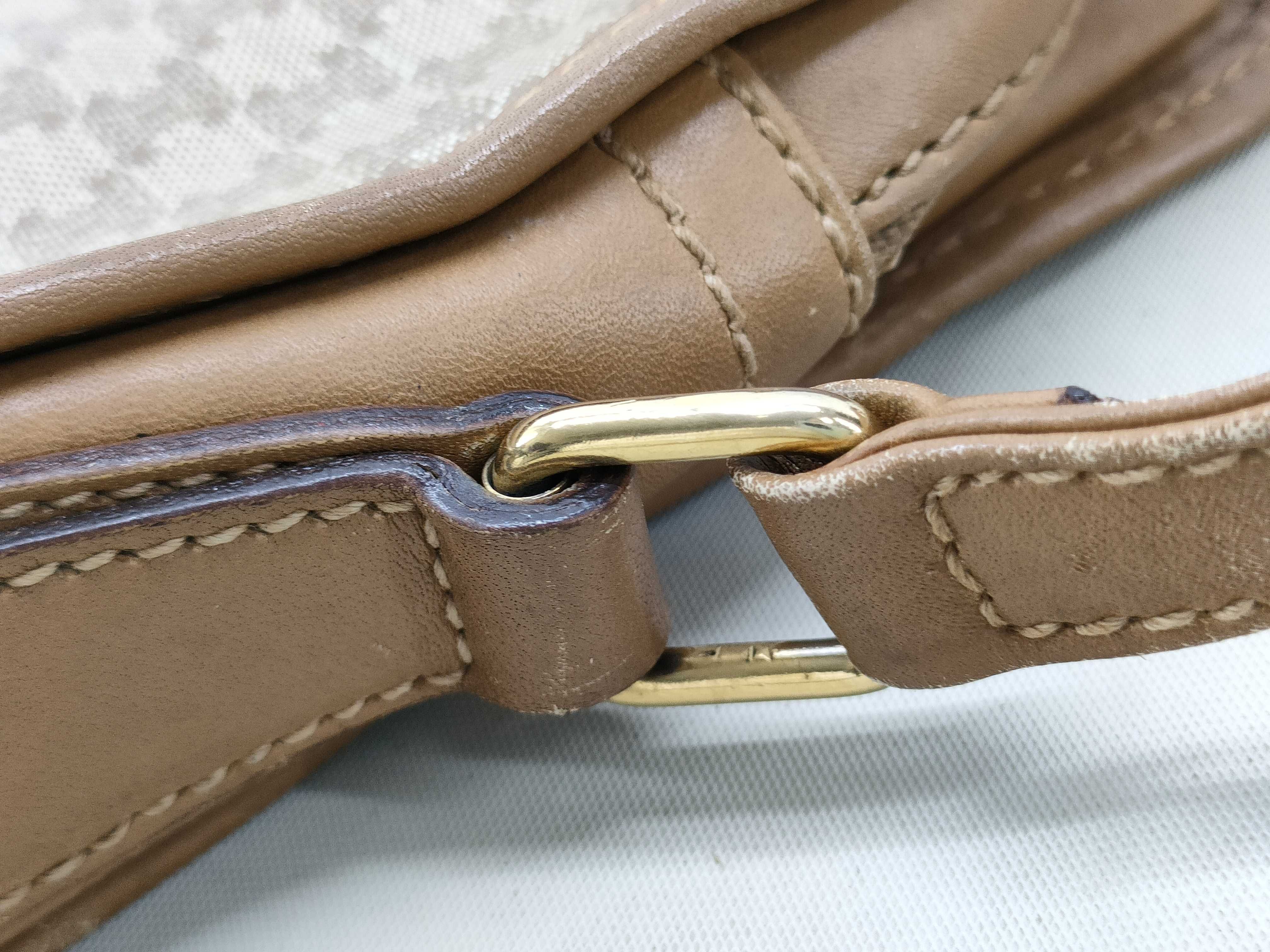 Macadam Shoulder Bag, PVC x Leather, Beige x Camel — view 7