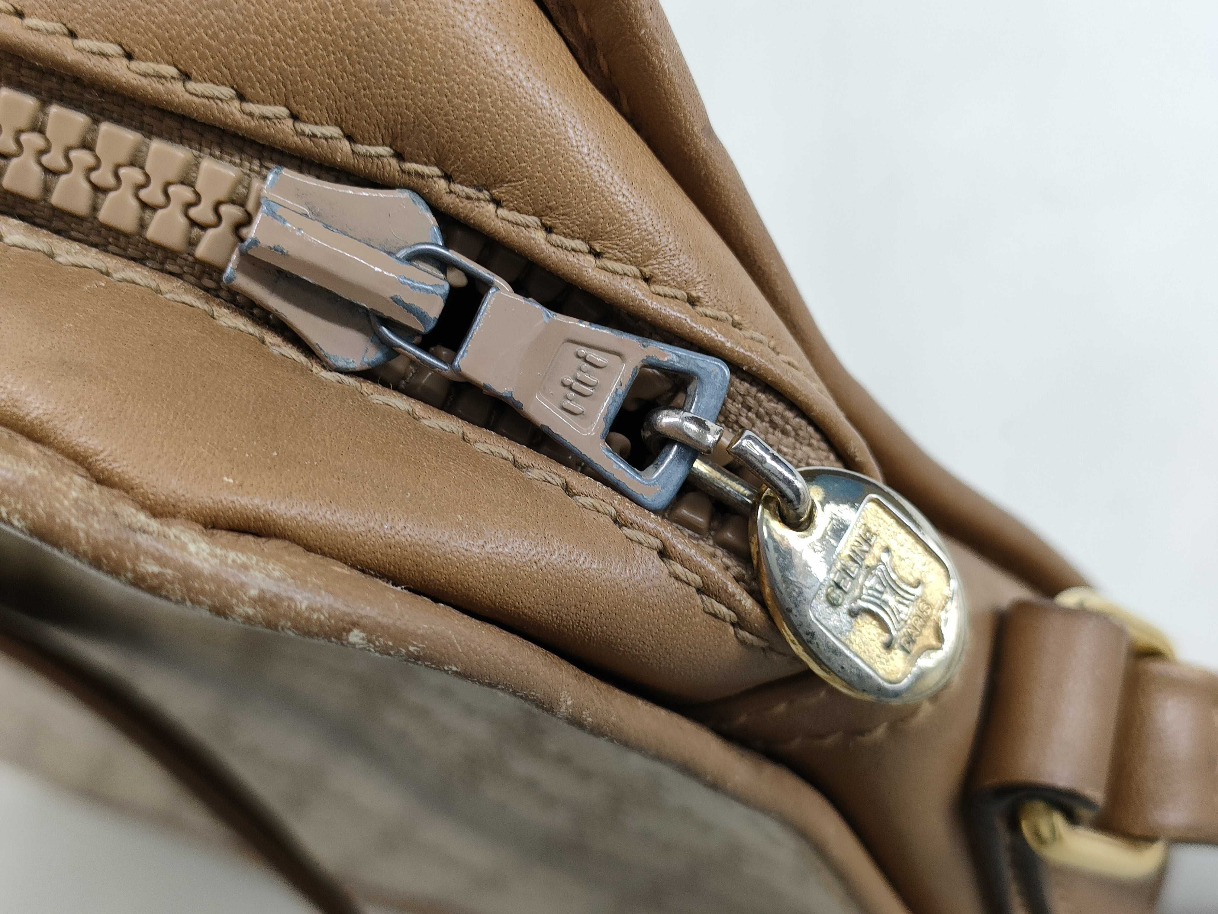 Macadam Shoulder Bag, PVC x Leather, Beige x Camel — view 9